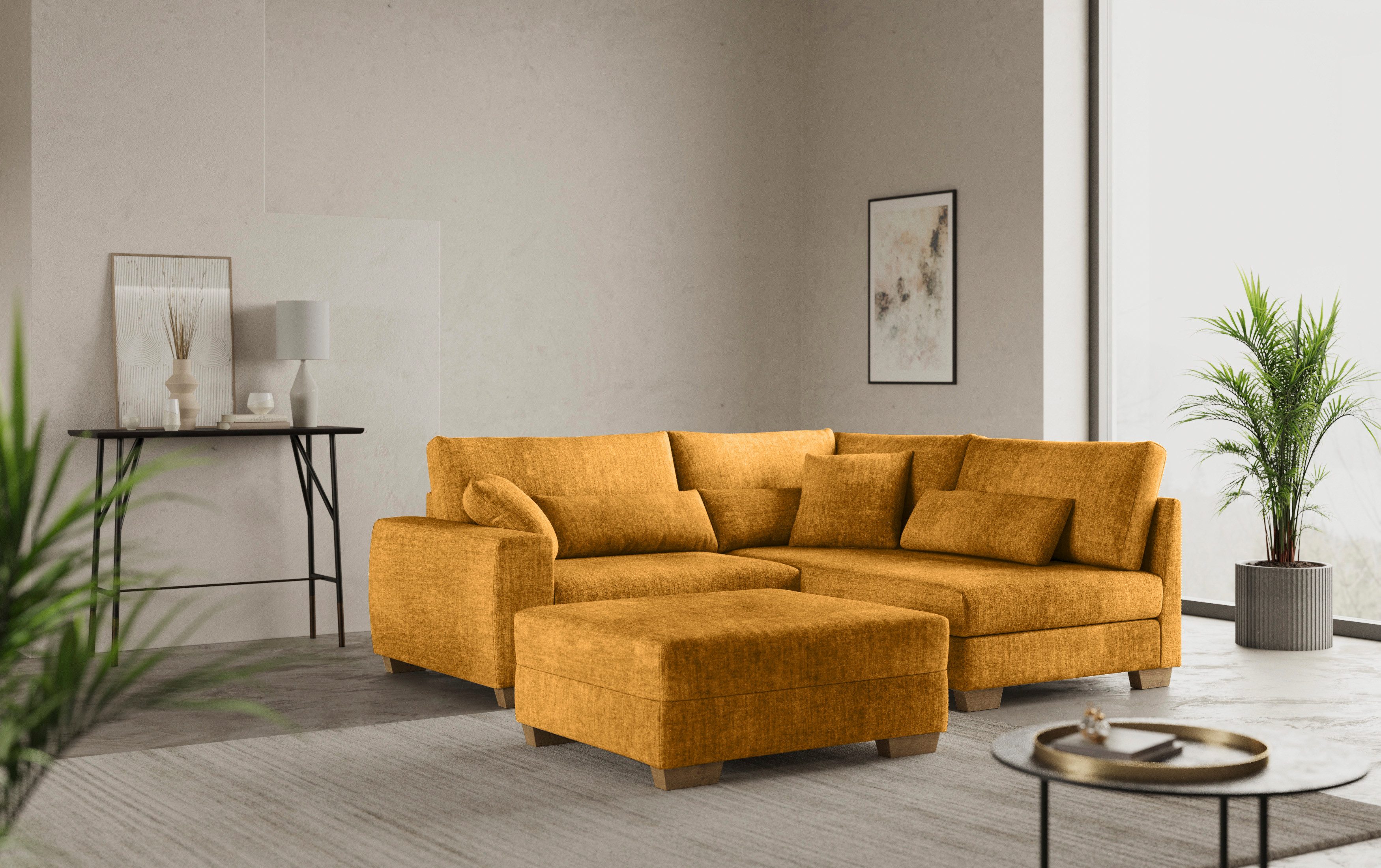 Mr. Couch Hocker Helena, Mit DuraSpring-Taschenfederkern, günstig online kaufen