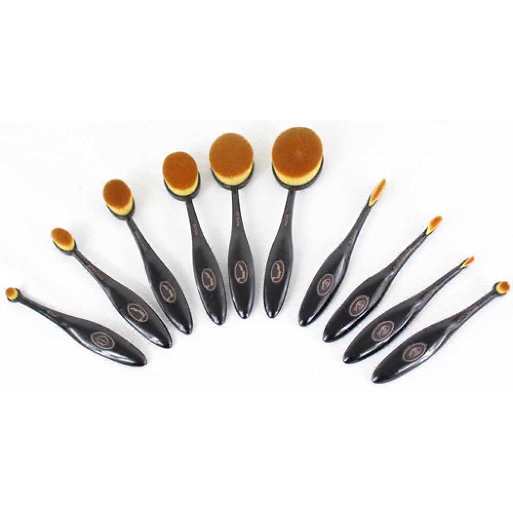 DS Produkte GmbH Kosmetikpinsel-Set Pinsel Set 10 teilig Contouring Deluxe, 10 tlg.