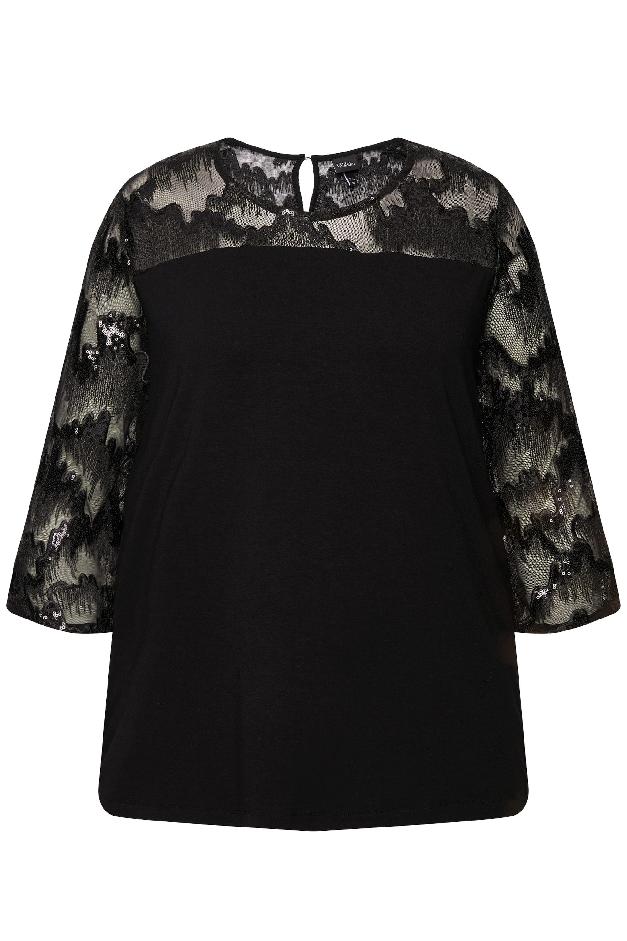Ulla Popken T-Shirt Shirtbluse Stickerei Pailletten günstig online kaufen