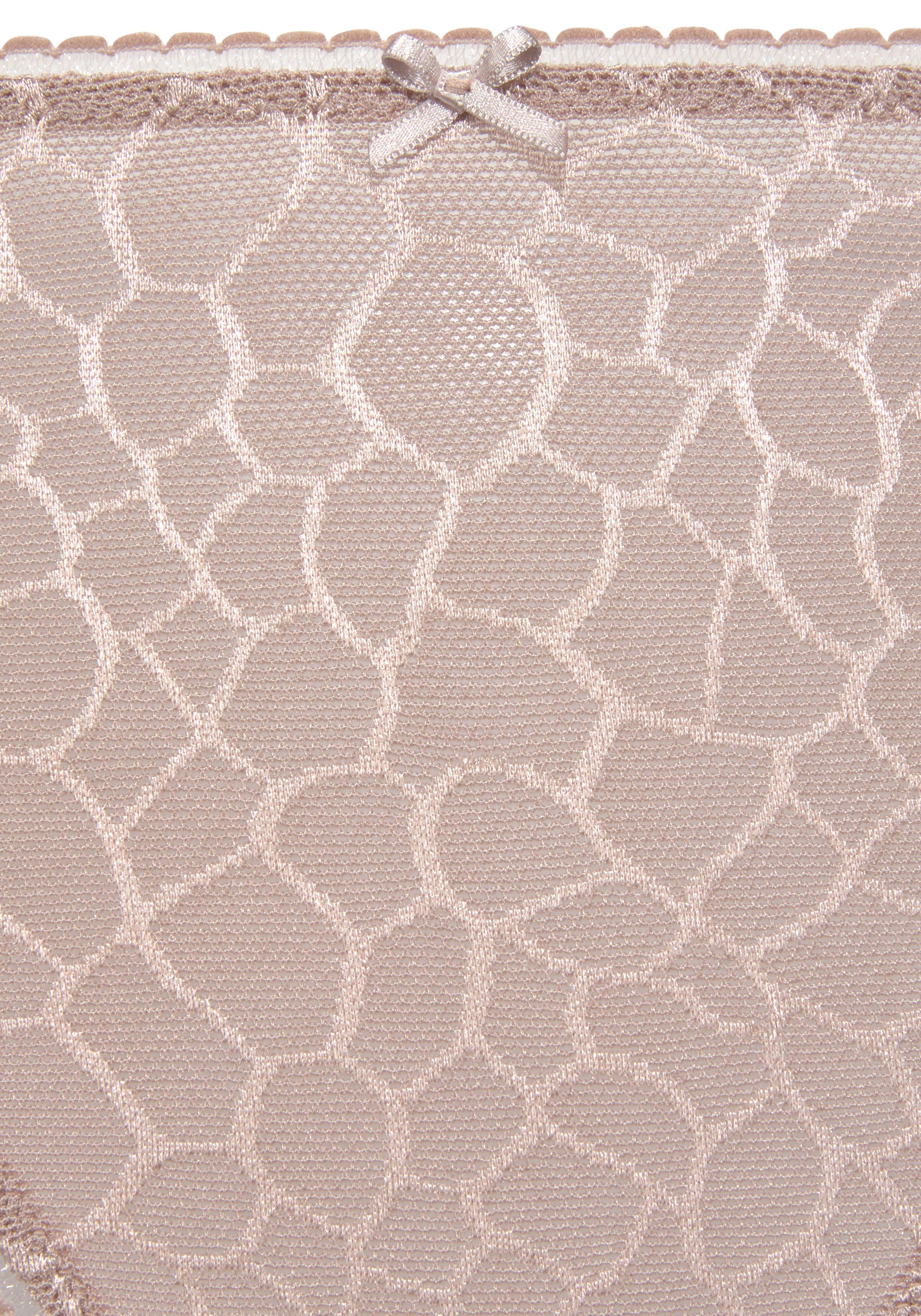 LASCANA Slip Chiara mit graphischem Netz-Muster sand