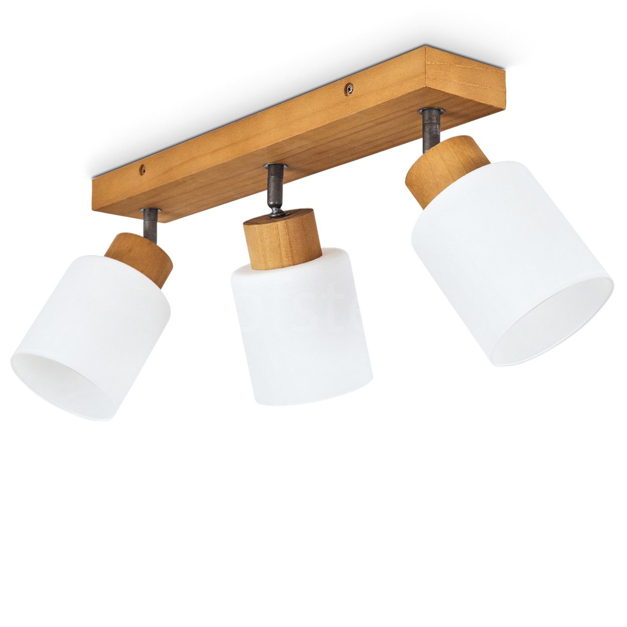 hofstein Deckenleuchte »Montemassi« Deckenlampe aus Holz/Metall/Glas in Nat günstig online kaufen