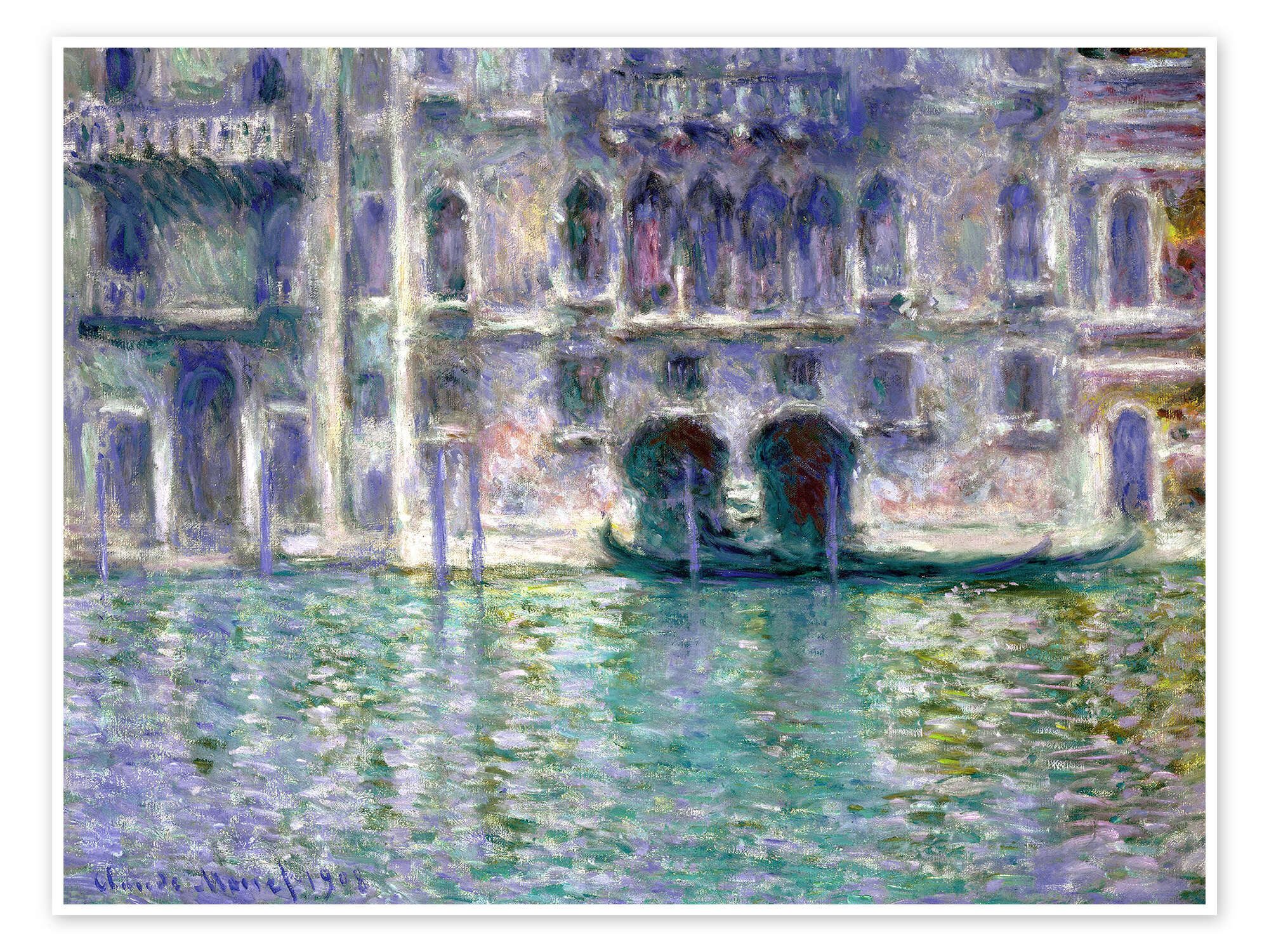Posterlounge Wandbild Palazzo da Mula, Venedig, Claude Monet, erhältlich als Poster, Leinwandbild, Wandsticker oder Acrylglasbild