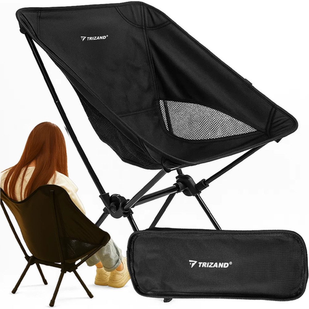 Trizand Klappstuhl Campingstuhl Strandstuhl Angelstuhl (Spar-Set, 1 St), leicht verstaubar im Auto, Schrank oder sogar im Handgepäck