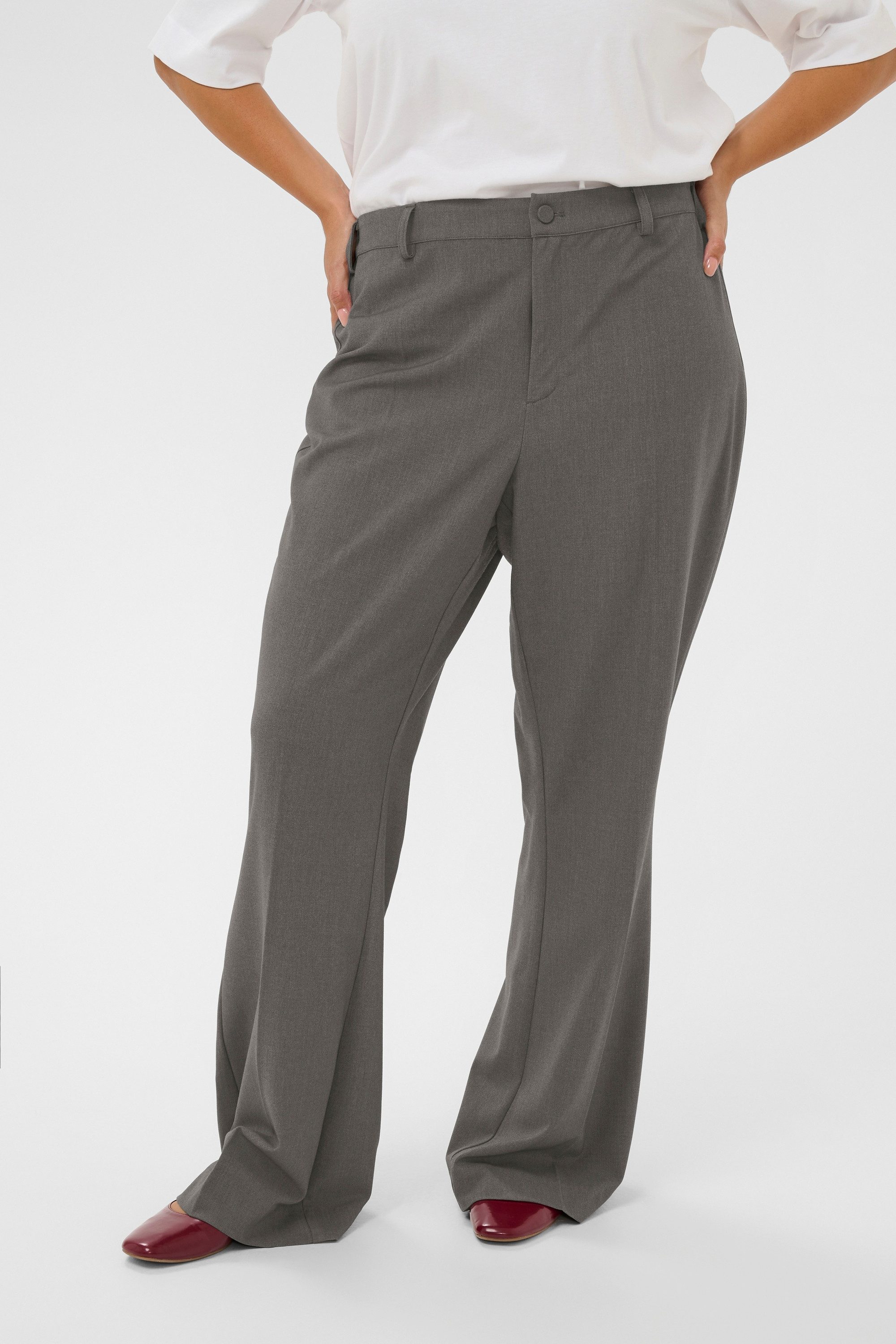 KAFFE Curve Stoffhose Casual Hose KColia Große Größen