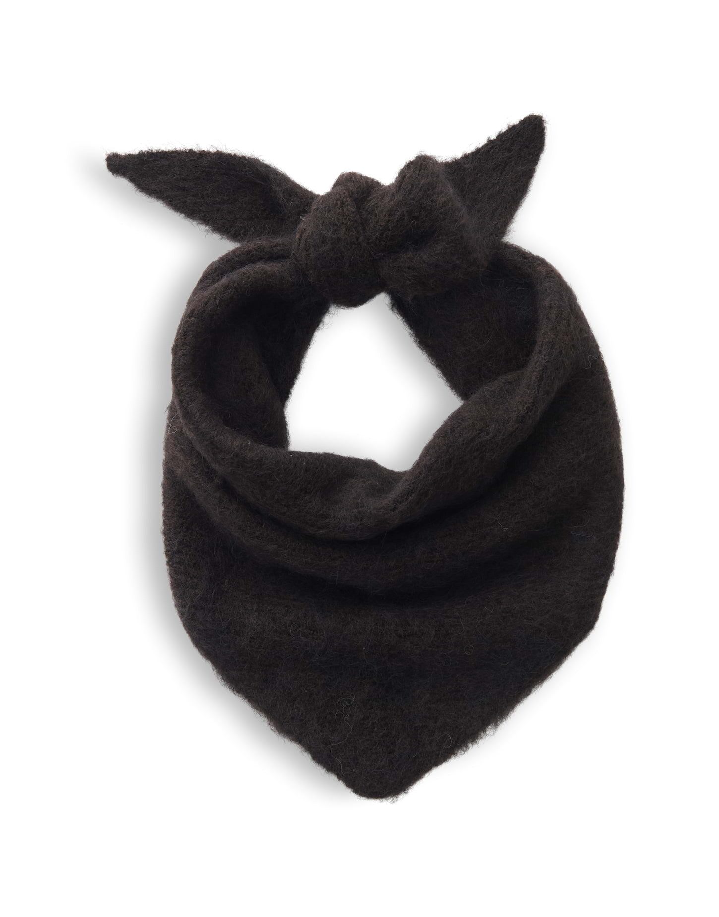 OPUS Strickschal Amaribel scarf aus weichem Strick, Dreiecksform mit feiner Rippung und besonders flauschigem Griff