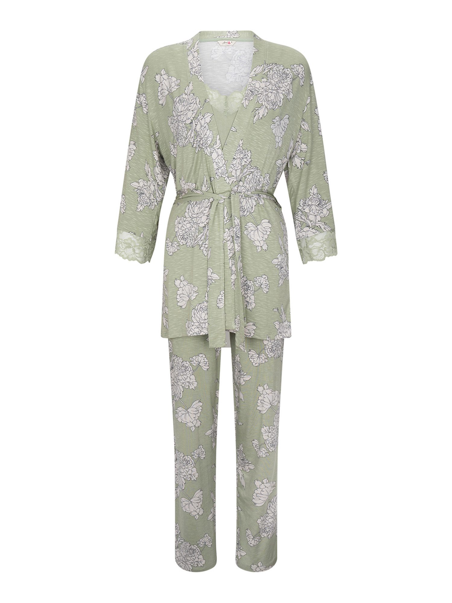 Goldenbay Pyjama Gown, Camisole & Pants Daylily (2 tlg) loungewear pyjama nachthemd
