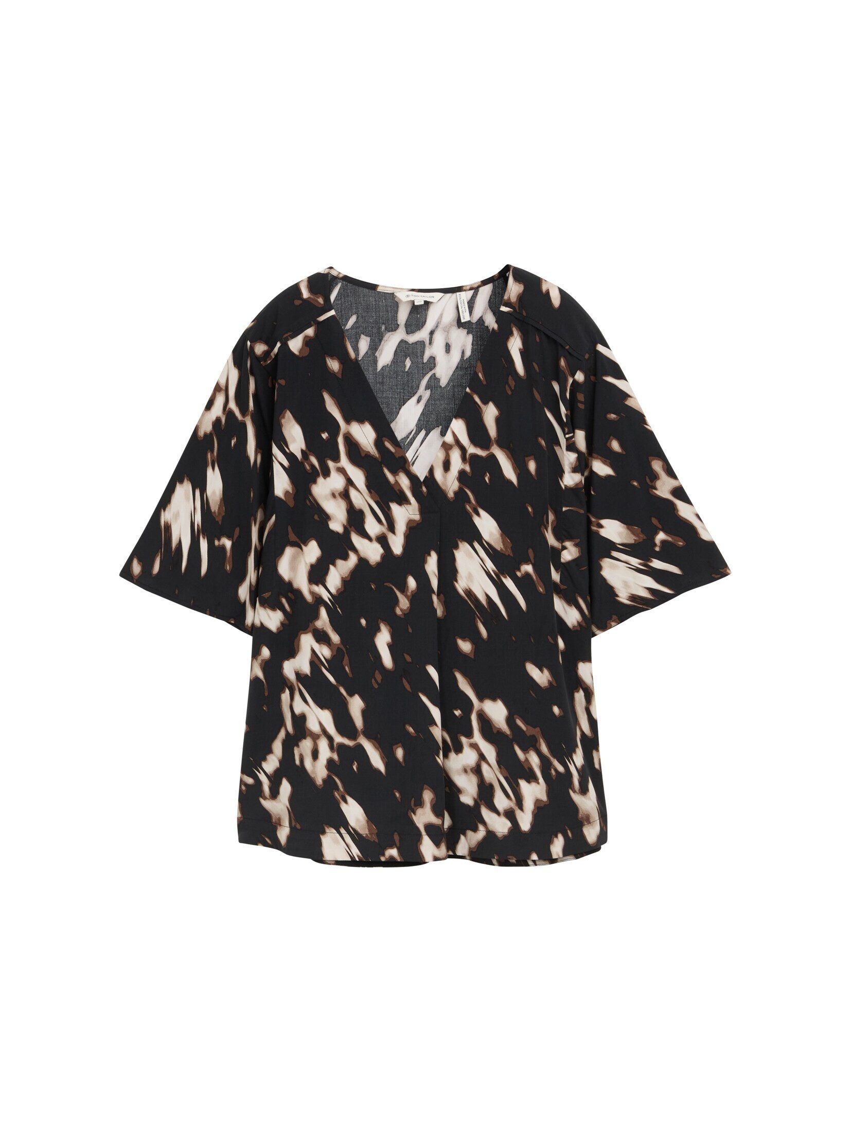 TOM TAILOR Kurzarmbluse Bluse mit V-Ausschnitt günstig online kaufen