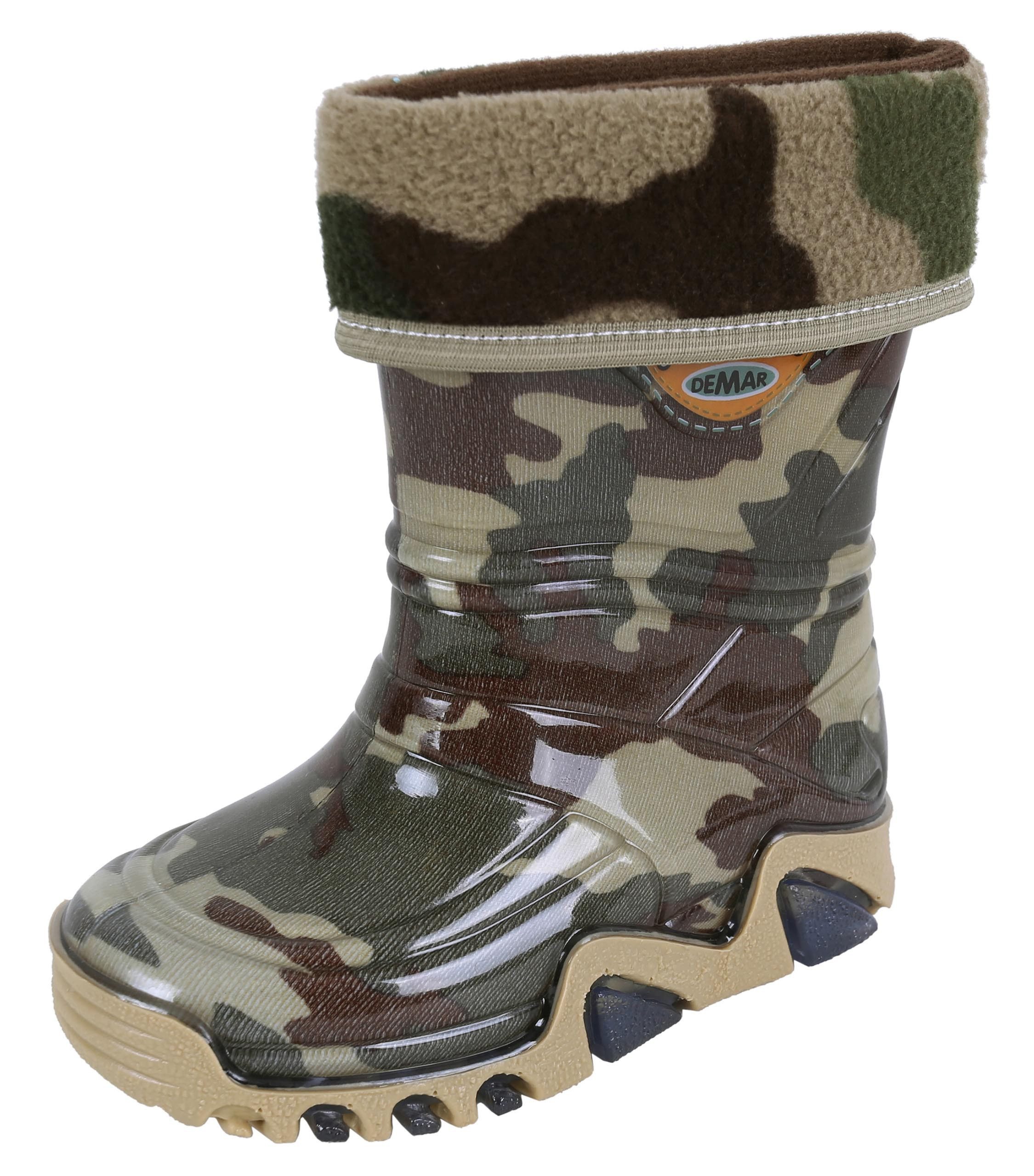Demar Gefütterte Regenstiefel Gummistiefel Militärmuster DEMAR 20-21 EU Gummistiefel