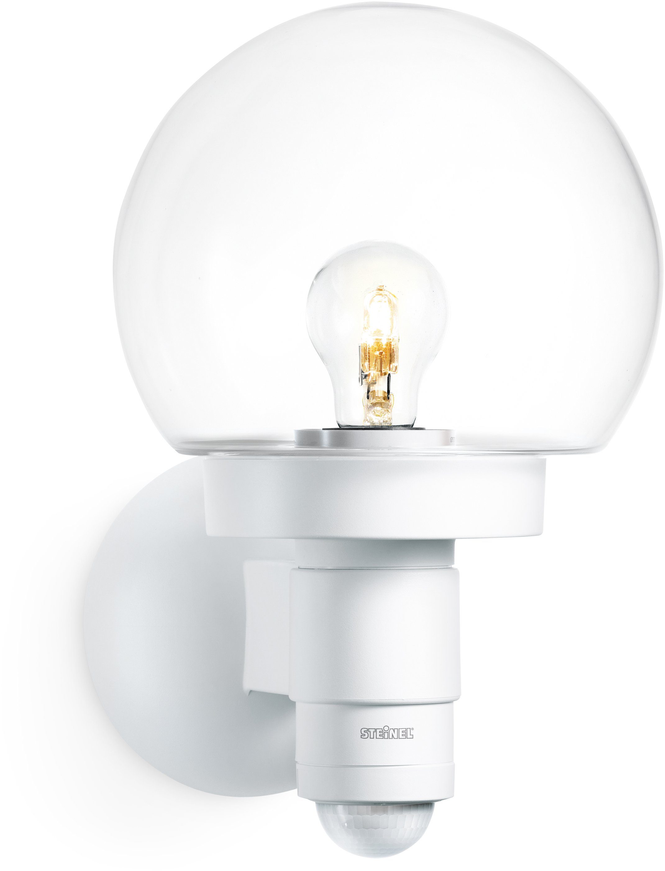 steinel Außen-Wandleuchte L 115, Bewegungsmelder, Leuchtdauer einstellbar, Nachtlichtfunktion, Softlichtstart, Tageslichtsensor, mehrere Helligkeitsstufen, Leuchtmittel wechselbar