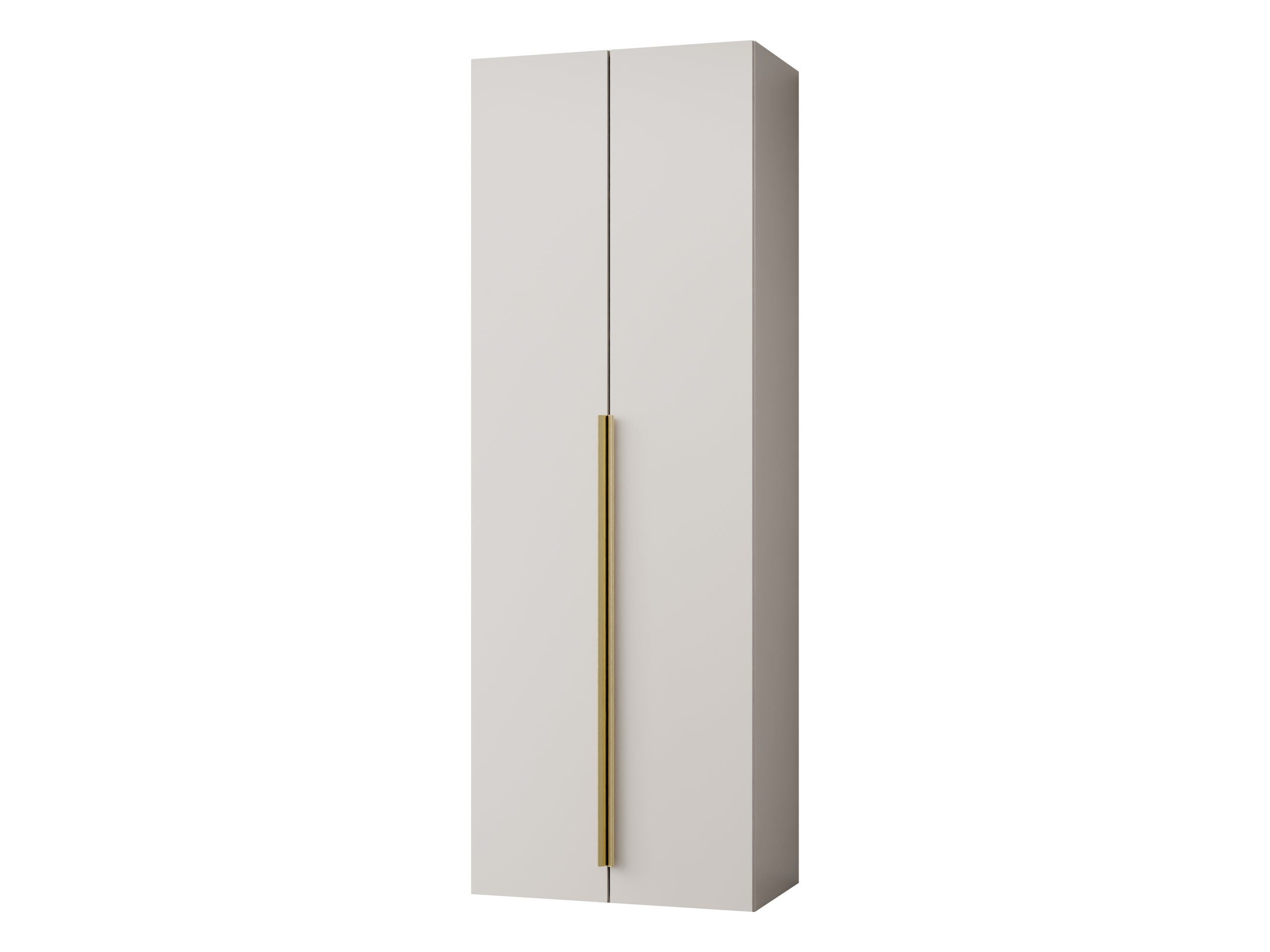 MIRJAN24 Kleiderschrank Kerkin 2D (mit zwei Drehtüren) Griffe aus Metall in der Farbe Gold, 70x42x200 cm