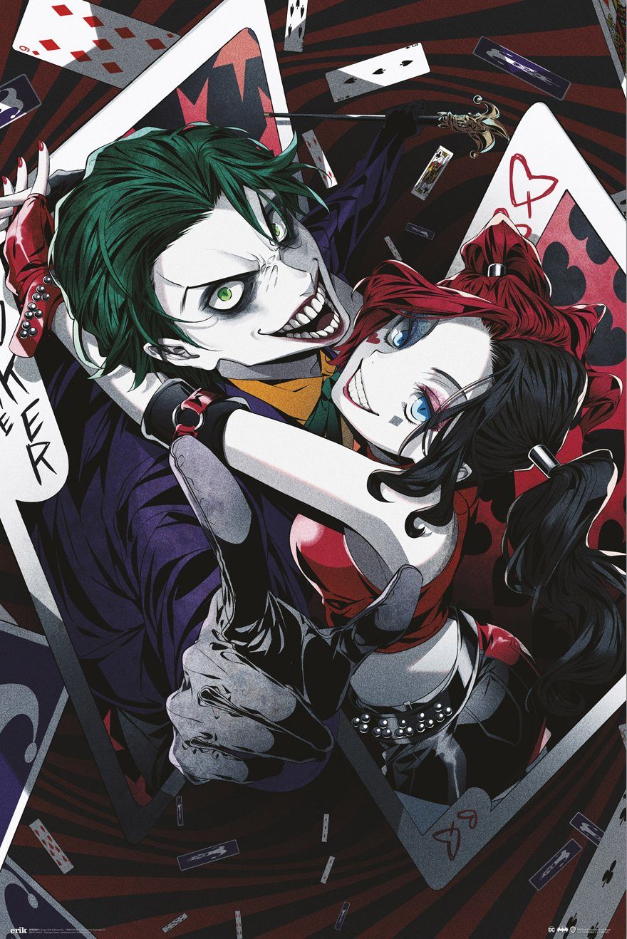 Grupo Erik Poster Joker & Harley Quinn Poster Anime, DC Comics 61 x 91,5 cm