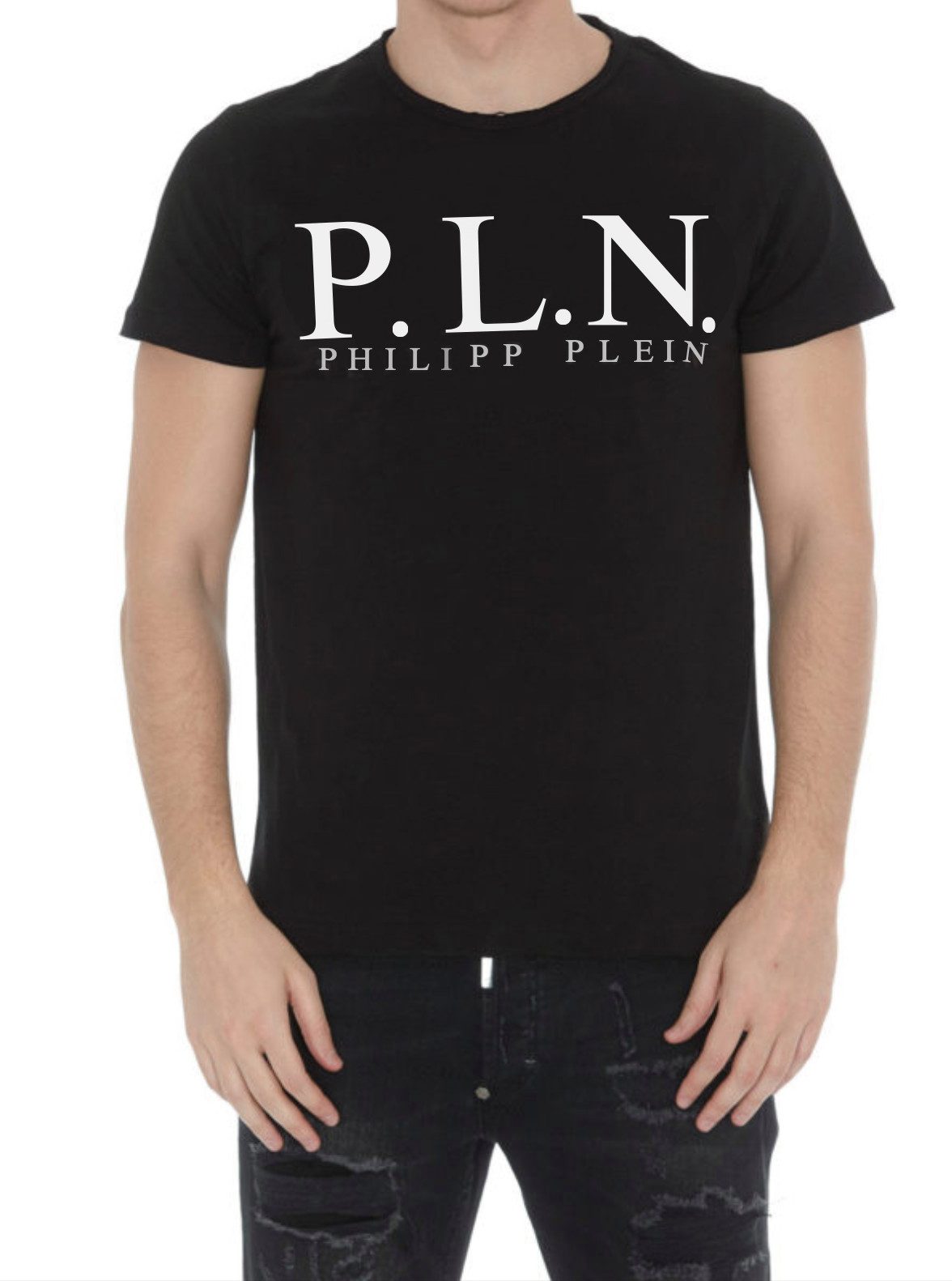 PHILIPP PLEIN T-Shirt Platinium Cut P.L.N. günstig online kaufen