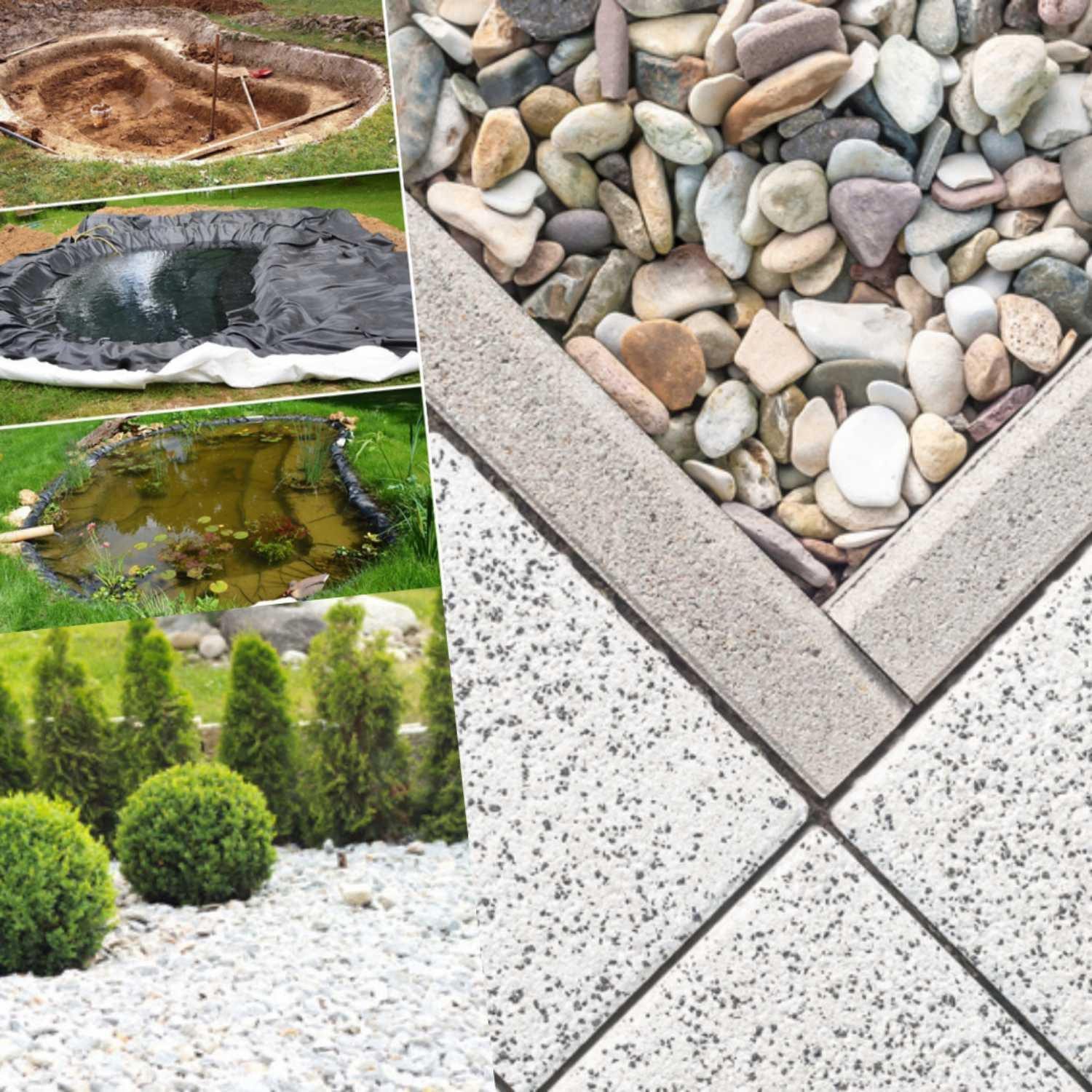 Florade Gartenvlies Drainagevlies - 120 g/m², Trennvlies, Gartenvlies, Geovlies, 50cm / 10m