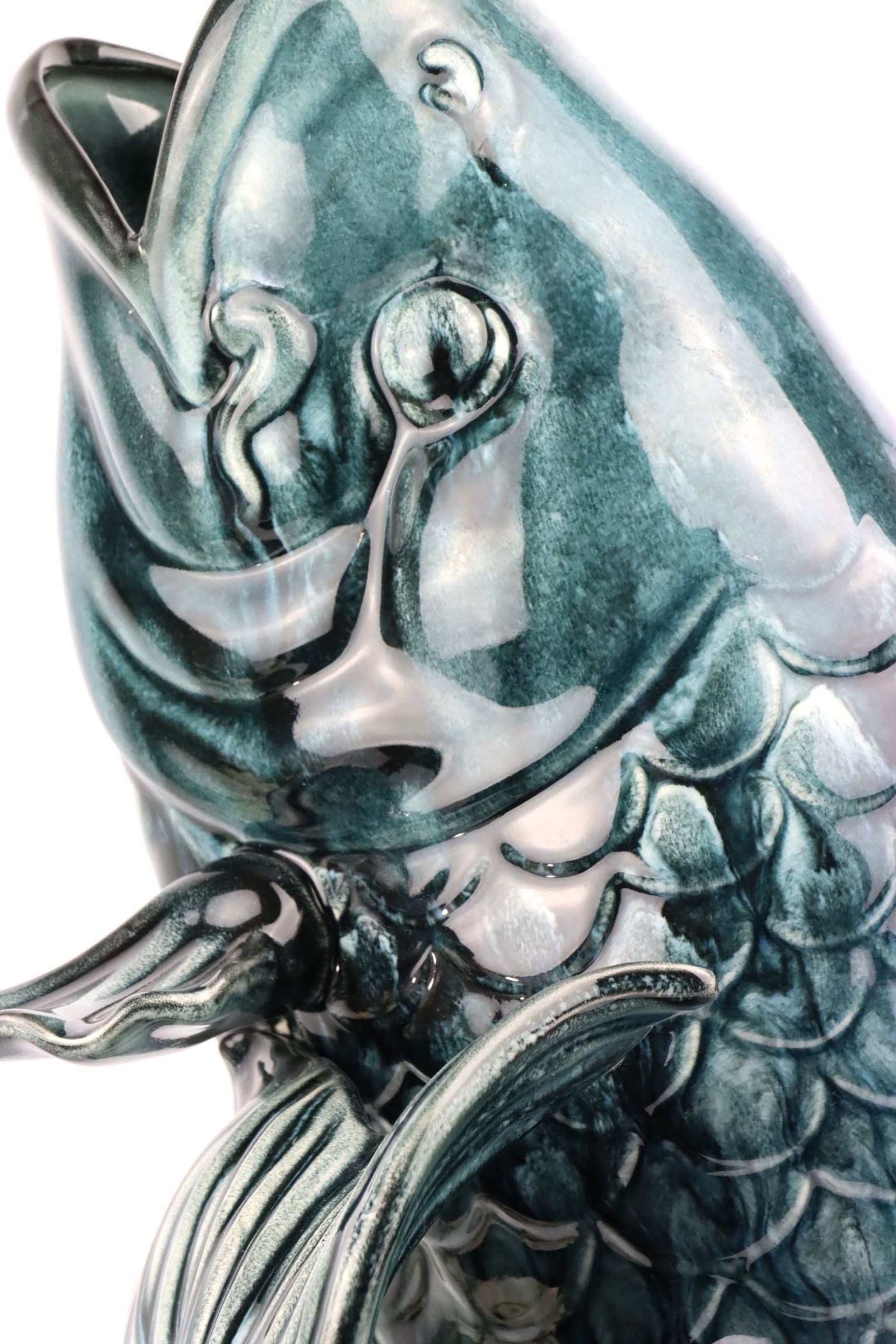 FURNARO Dekovase (1 St), Fischvase aus Keramik