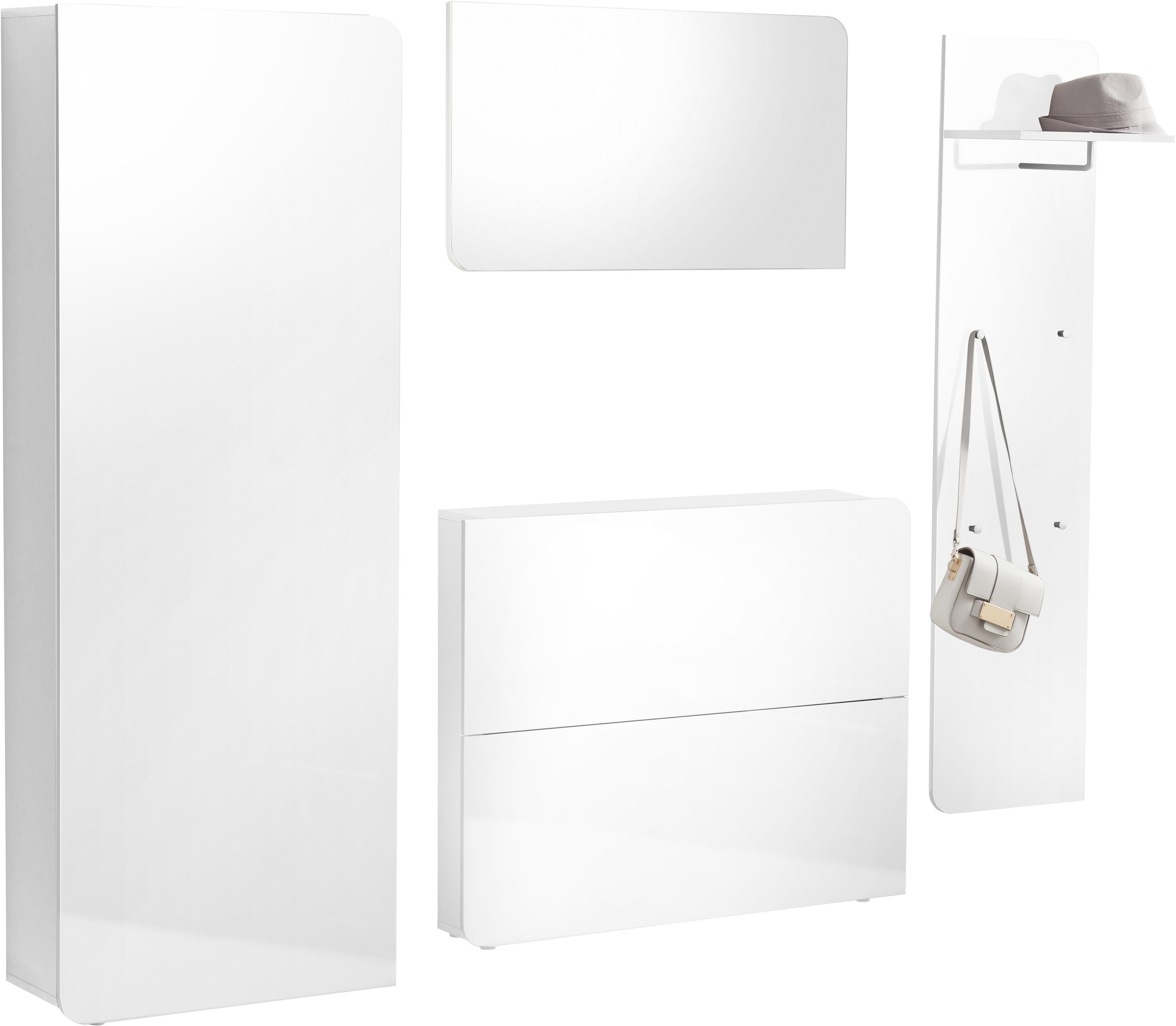 Garderobe GOCCIA - in weiß