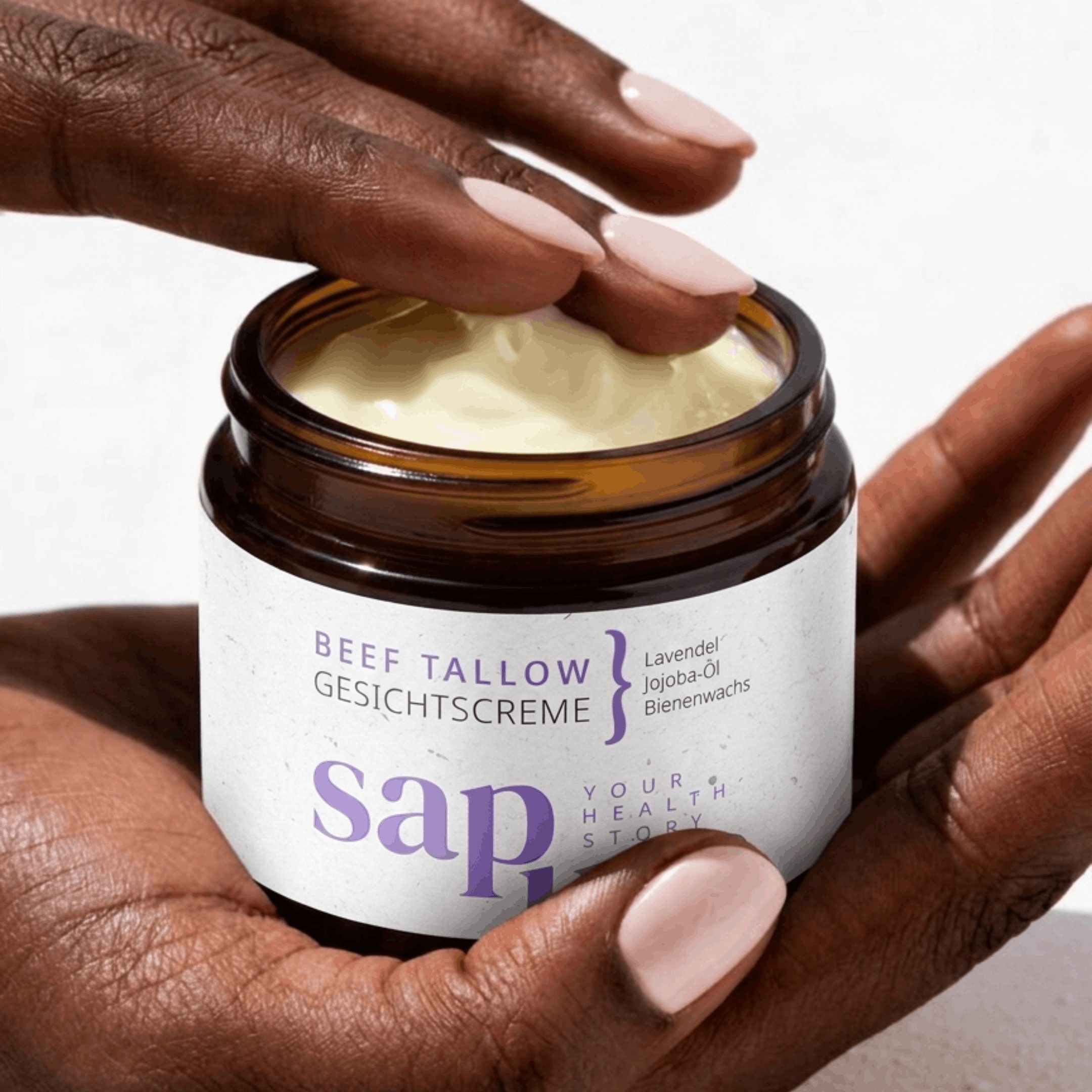 SAPURA Health Körpercreme Beef Tallow Cream, Rindertalg Creme mit Lavendel, 60 ml