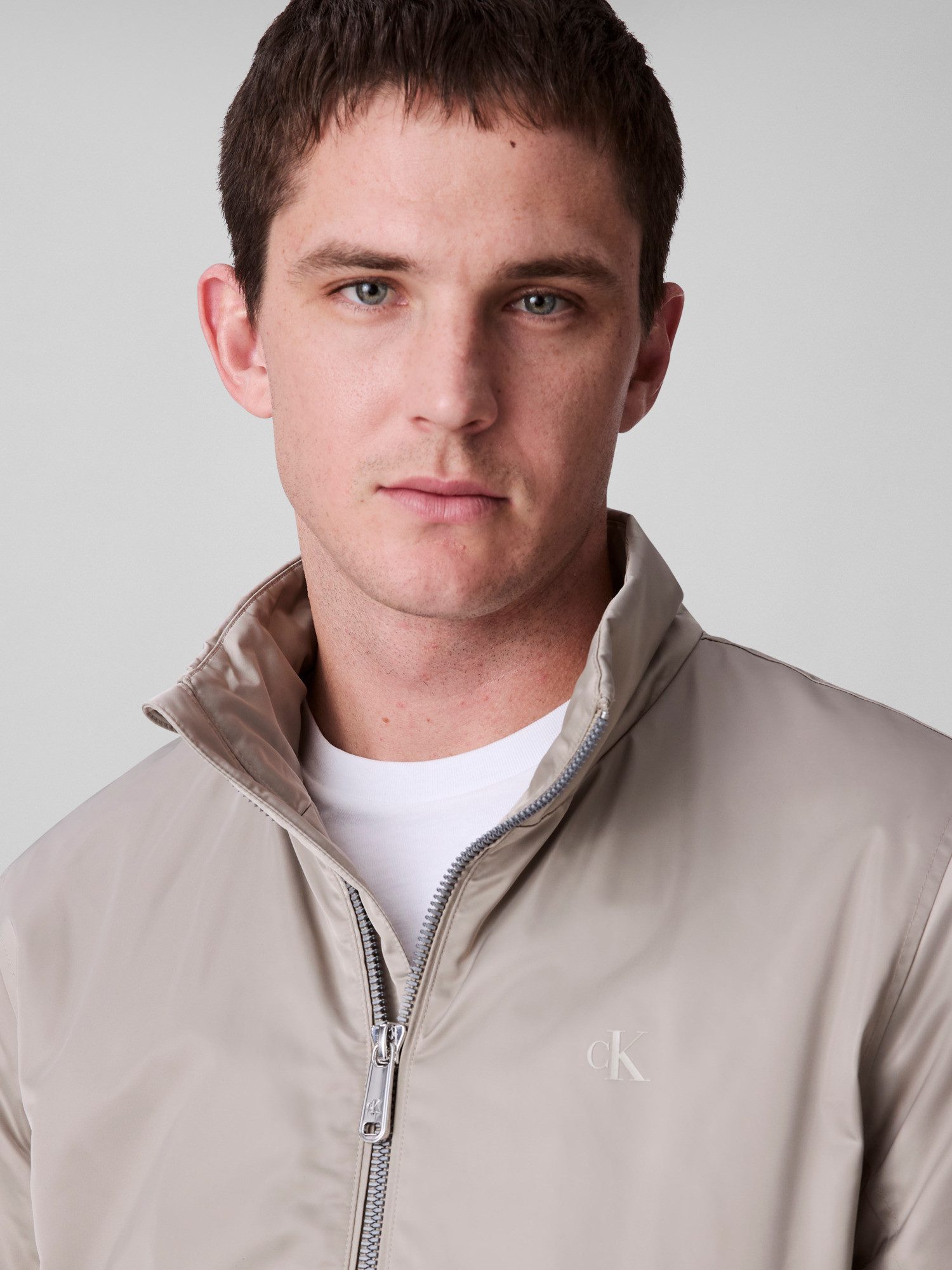 Calvin Klein Jeans Bomberjacke LS PADDED HARRINGTON JACKET Mit Rundhalsausschnitt mit Stehkragen