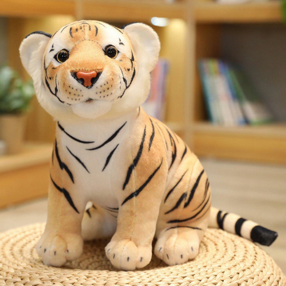 Tinisu Kuscheltier Baby Tiger Leopard Kuscheltier - 22 cm Plüschtier orange Stofftier