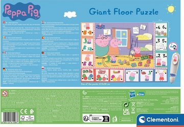 Clementoni® Puzzle Quiz-Bodenpuzzle Peppa Pig, 24 Puzzleteile, Made in Europe; FSC® - schützt Wald - weltweit