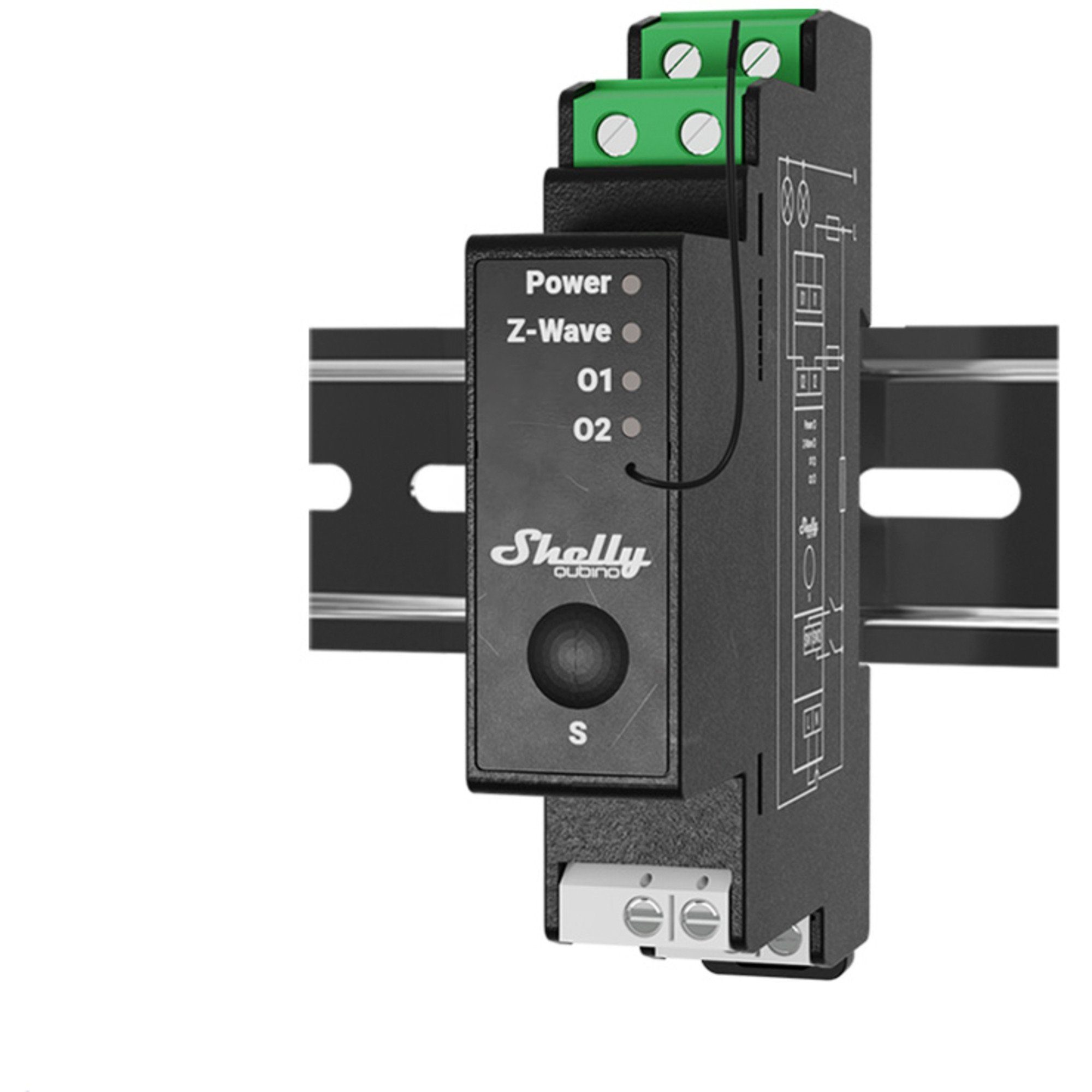 Shelly Relais-Modul Shelly Qubino Wave Pro 2PM, Relais