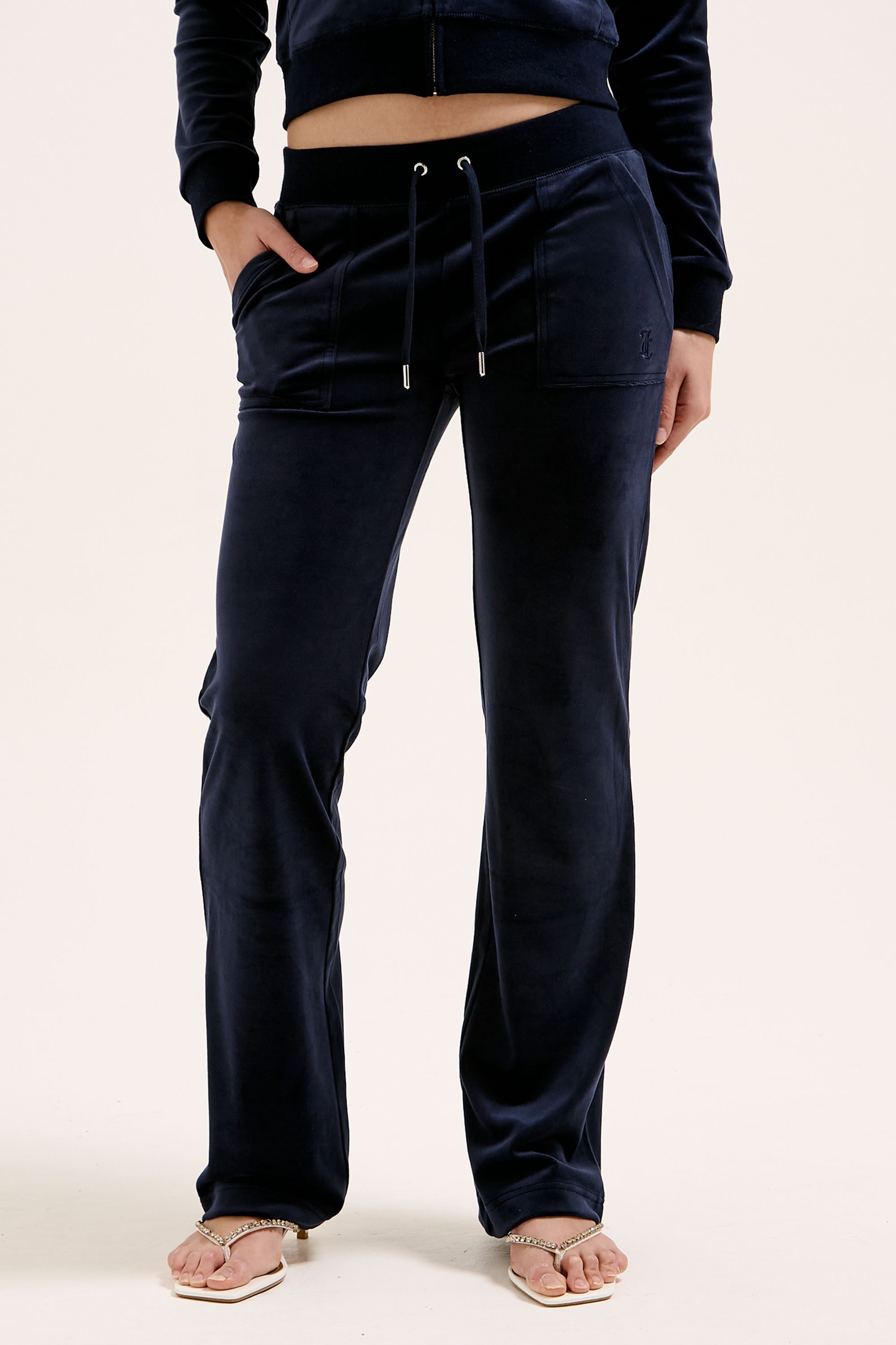 Juicy Couture Sweathose DEL RAY Damen Trainingshose Damen, Sweathose, Velour, Jogginghose mit Glitzer, Sale