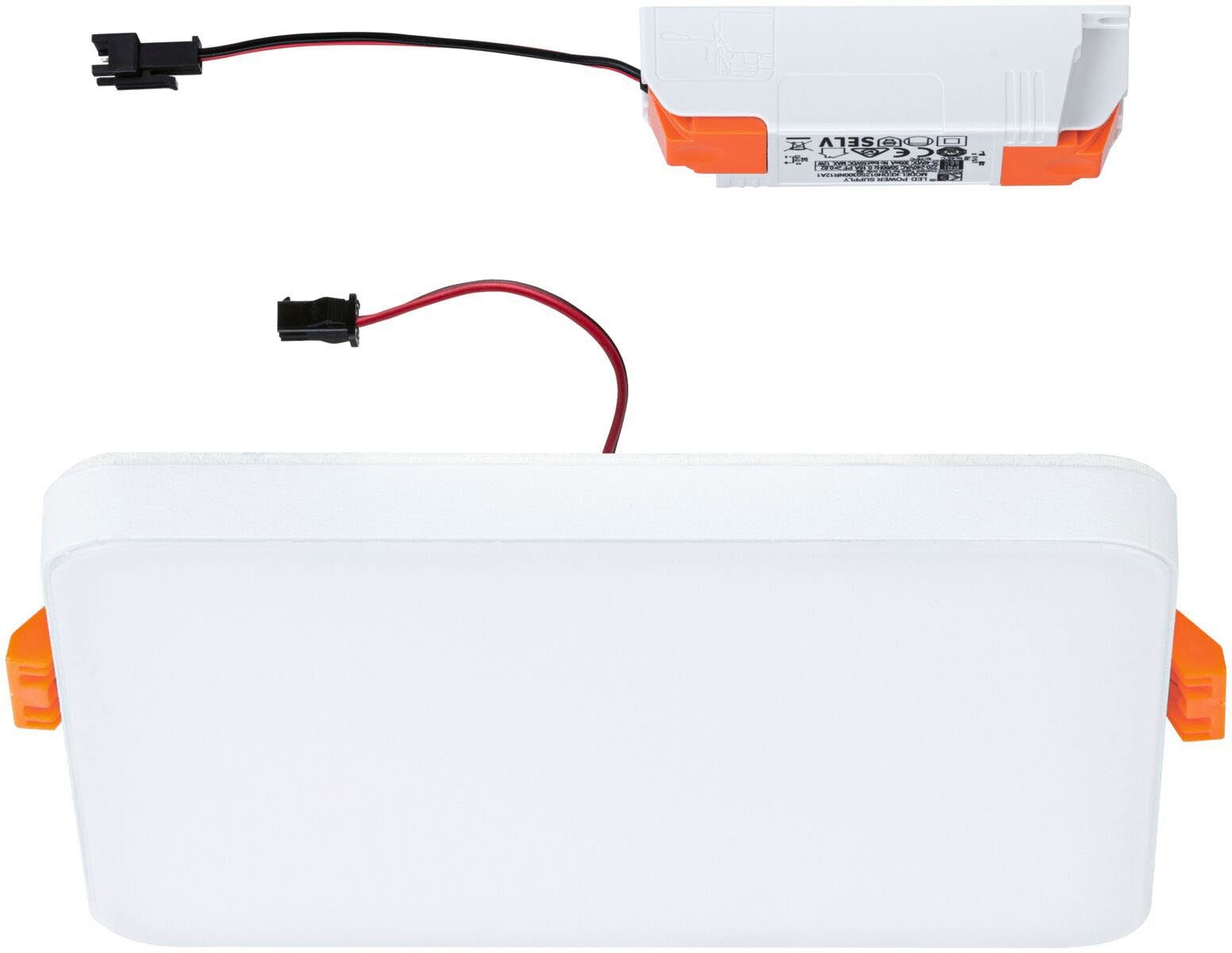 Paulmann LED Einbauleuchte Veluna VariFit Edge IP44 eckig 4000K Weiß, LED fest integriert, Neutralweiß, LED Einbaupanel IP44 eckig, 4000K Weiß