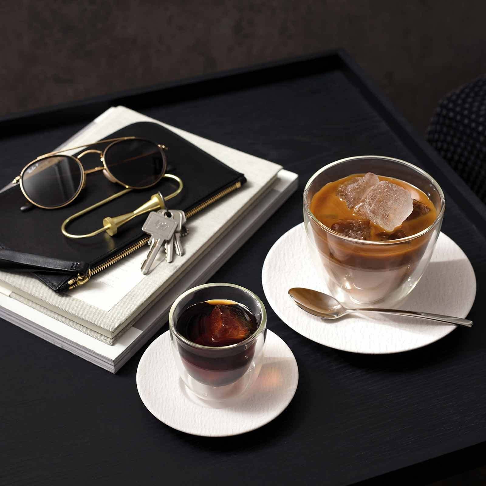Villeroy & Boch Latte-Macchiato-Glas Manufacture Rock Café au Lait-Set 250 ml 6er Set, 12-tlg., Material-Mix