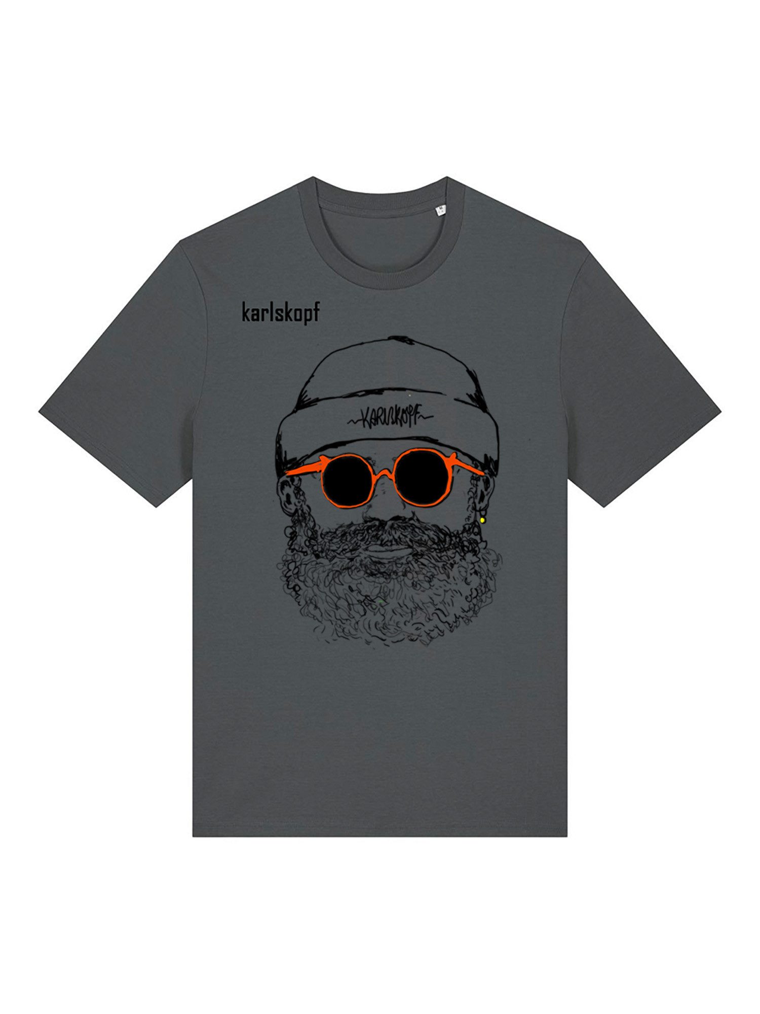 karlskopf Print-Shirt Rundhalsshirt Basic HIPSTER