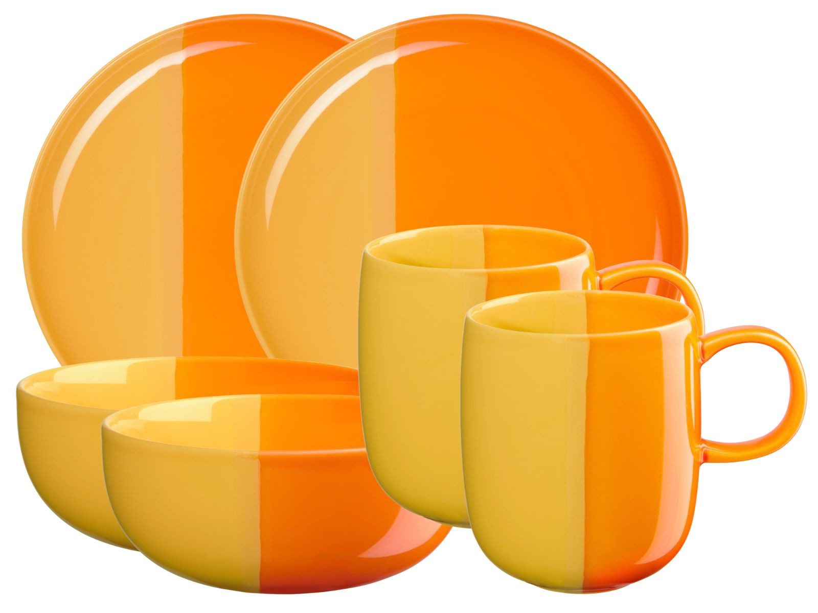 ASA SELECTION Dessertteller joy Frühstücksset orange smoothie 6tlg
