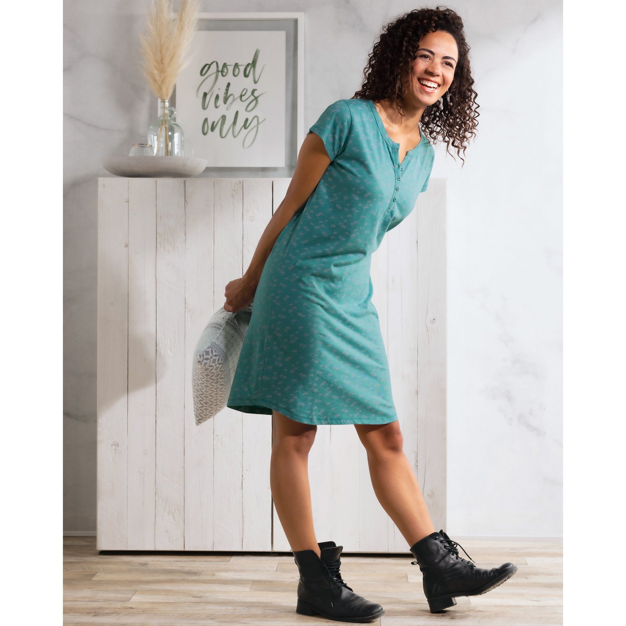 REDBEST Nachthemd Damen-Nachthemd Single-Jersey Blumen günstig online kaufen