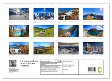 CALVENDO Wandkalender Landscapes from Austria in the 4 seasons (Premium-Calendar 2023 DIN A2 Landscape)