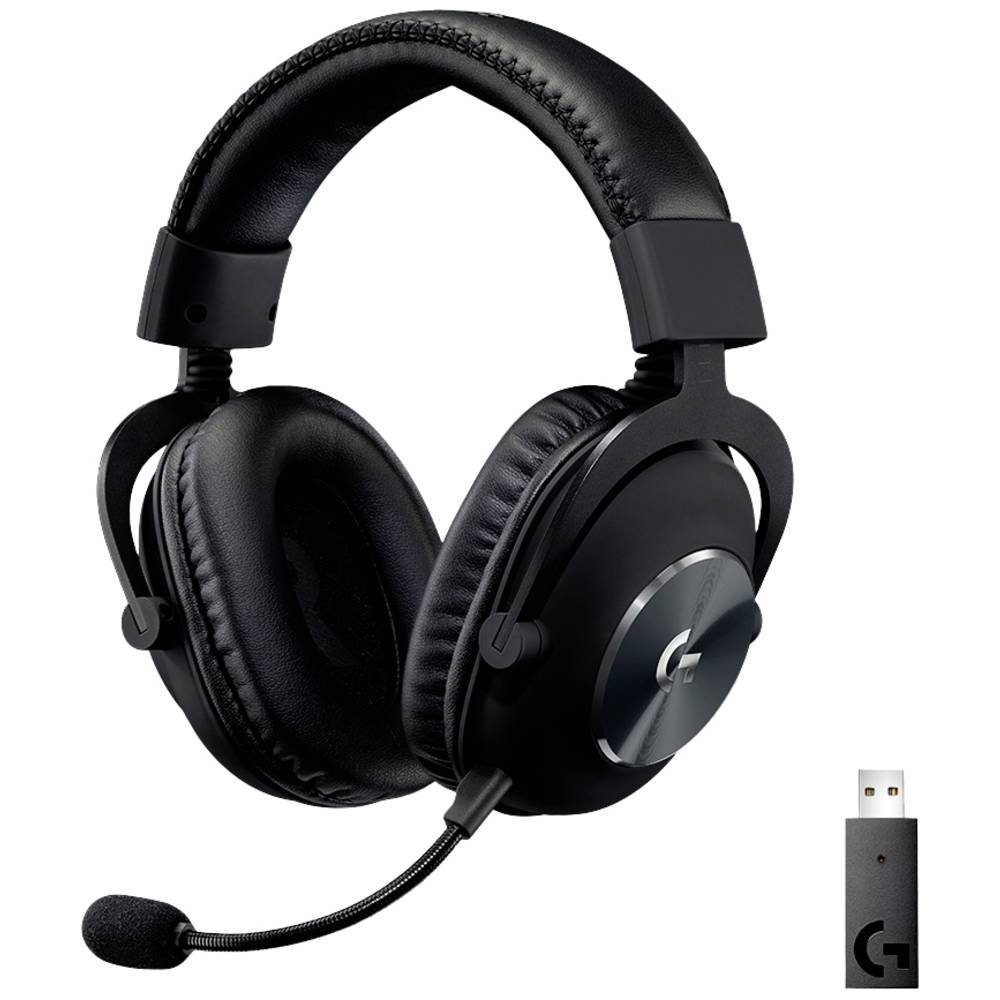 Logitech Wireless LIGHTSPEED Gaming Headset - BLACK - USB EMEA 981-000907 Kopfhörer (Lautstärkeregelung, Mikrofon-Stummschaltung)