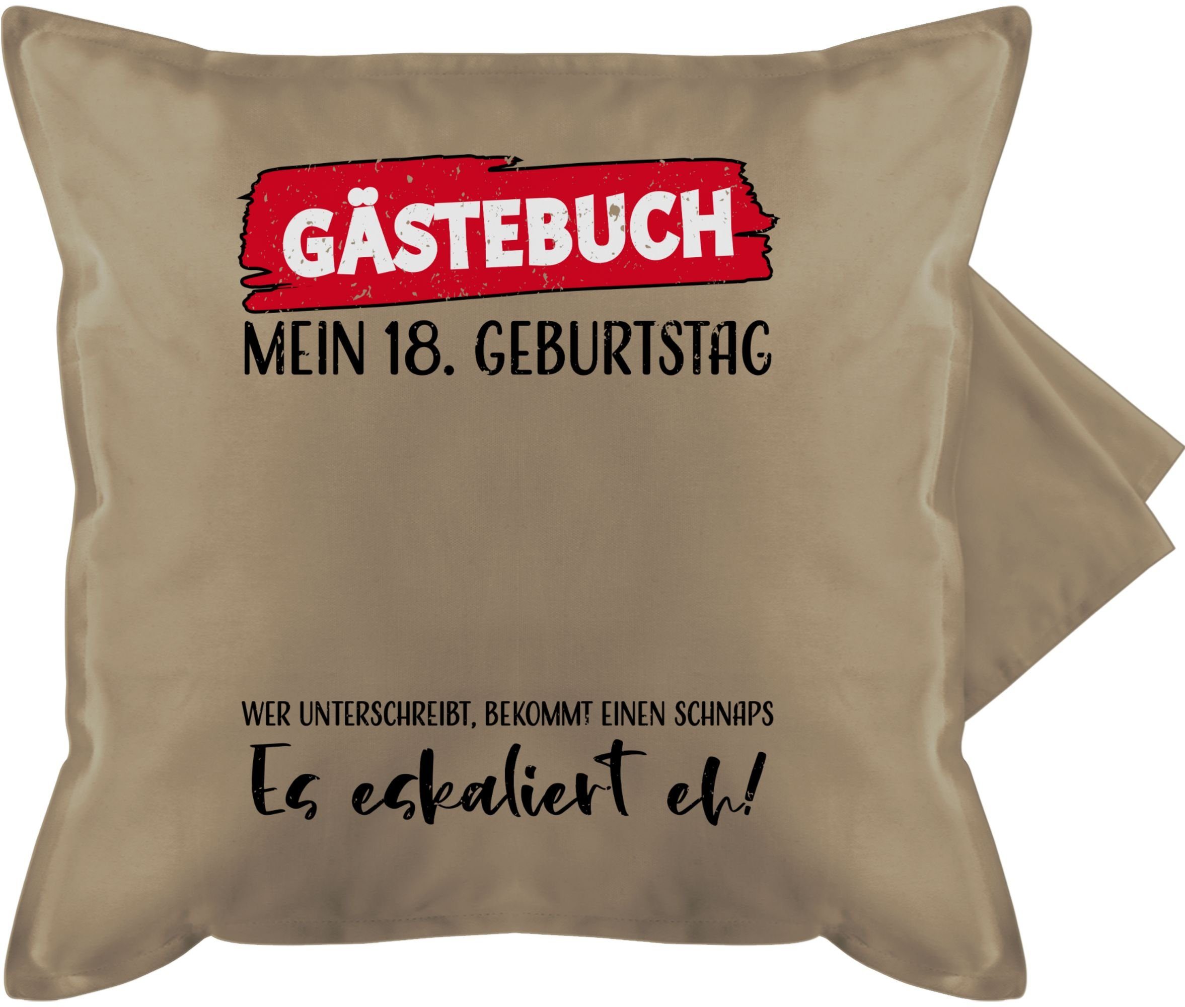 Kissenbezüge Gästebuch 18. Geburtstag, Shirtracer (1 Stück), 18