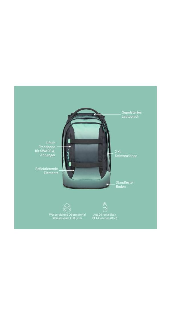 Satch Schulrucksack pack (1-tlg), größenverstellbares Rückensystem