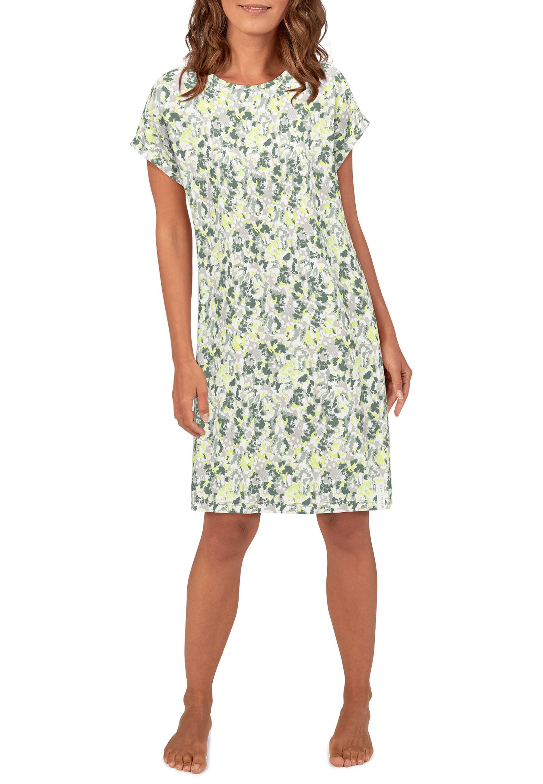 TOM TAILOR Nachthemd TOM TAILOR Damen Nachthemd grün bedruckt (1-tlg) günstig online kaufen