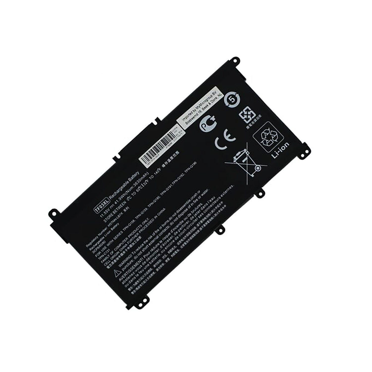 mit Akku 3400 St) 15-CC728TX mAh HP Akku MobiloTec Akku kompatibel PAVILION (1