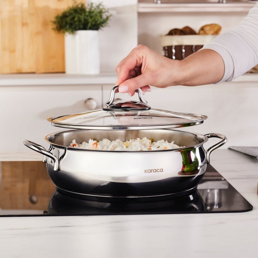 Karaca Topf-Set Karaca Emirgan 26 cm Shallow Kasserolle Kochtopf Topf