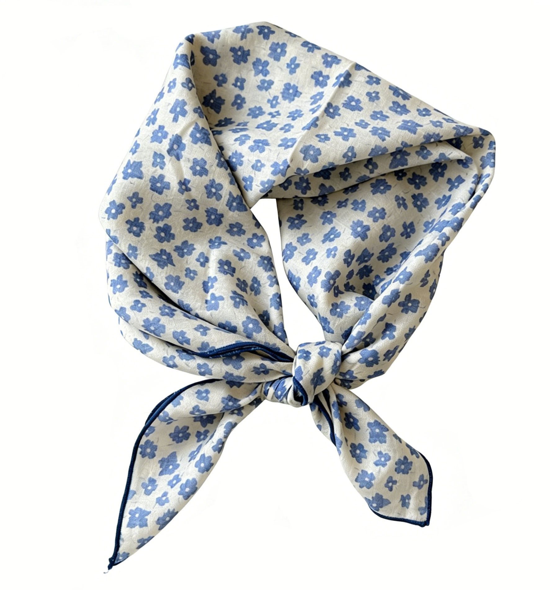 Zaewry Seidentuch Modisches Baumwoll-Leinen-Seidentuch, Vintage-Dekoratives Seidentuch, verwendbar als Kopftuch, Haarband, Halstuch oder Taschenaccessoire
