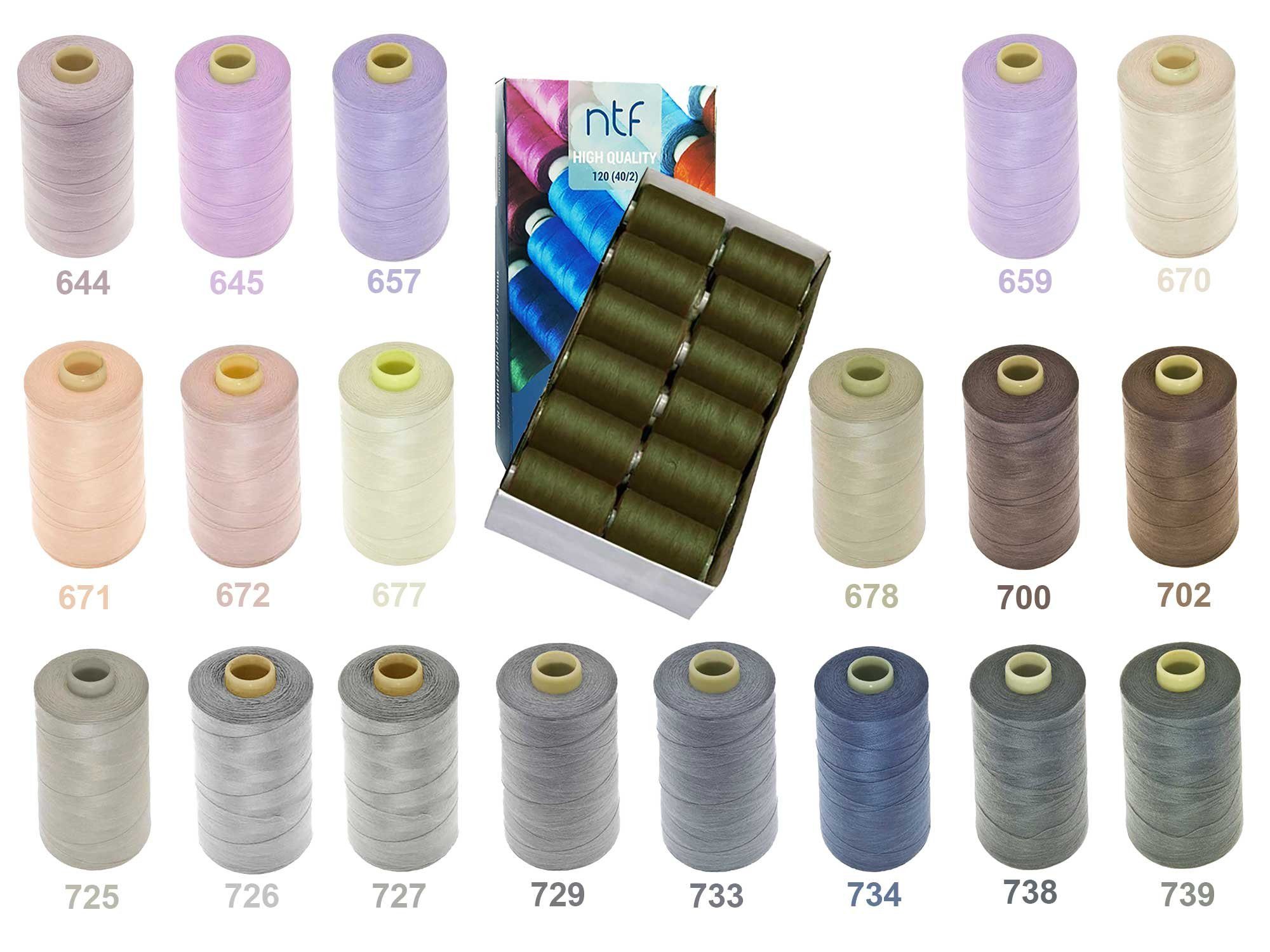 maDDma Universal Nähgarn Polyester 1 Spule 40/2 120er 1000m Nähgarn, 1000 m, A881 pfirsichcreme