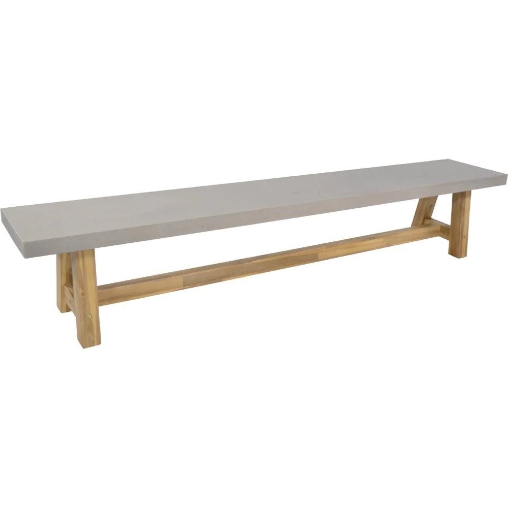 Lesli Living Gartenbank Bank Sitzbank Gartenbank JUDY Betonoptik 250cm