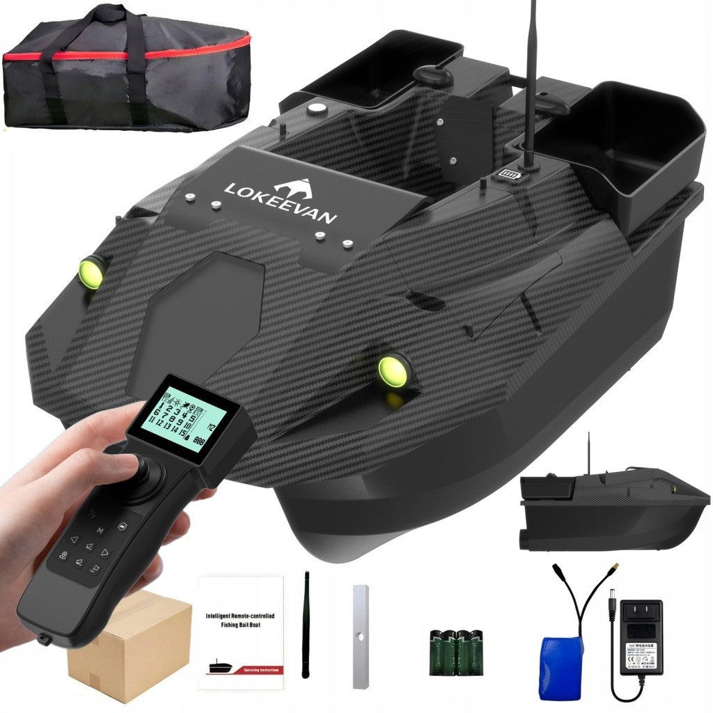LOKEEVAN RC-Boot D70B, GPS-Futterboot,12V, Reichweite 500 m, GPS+Beidou