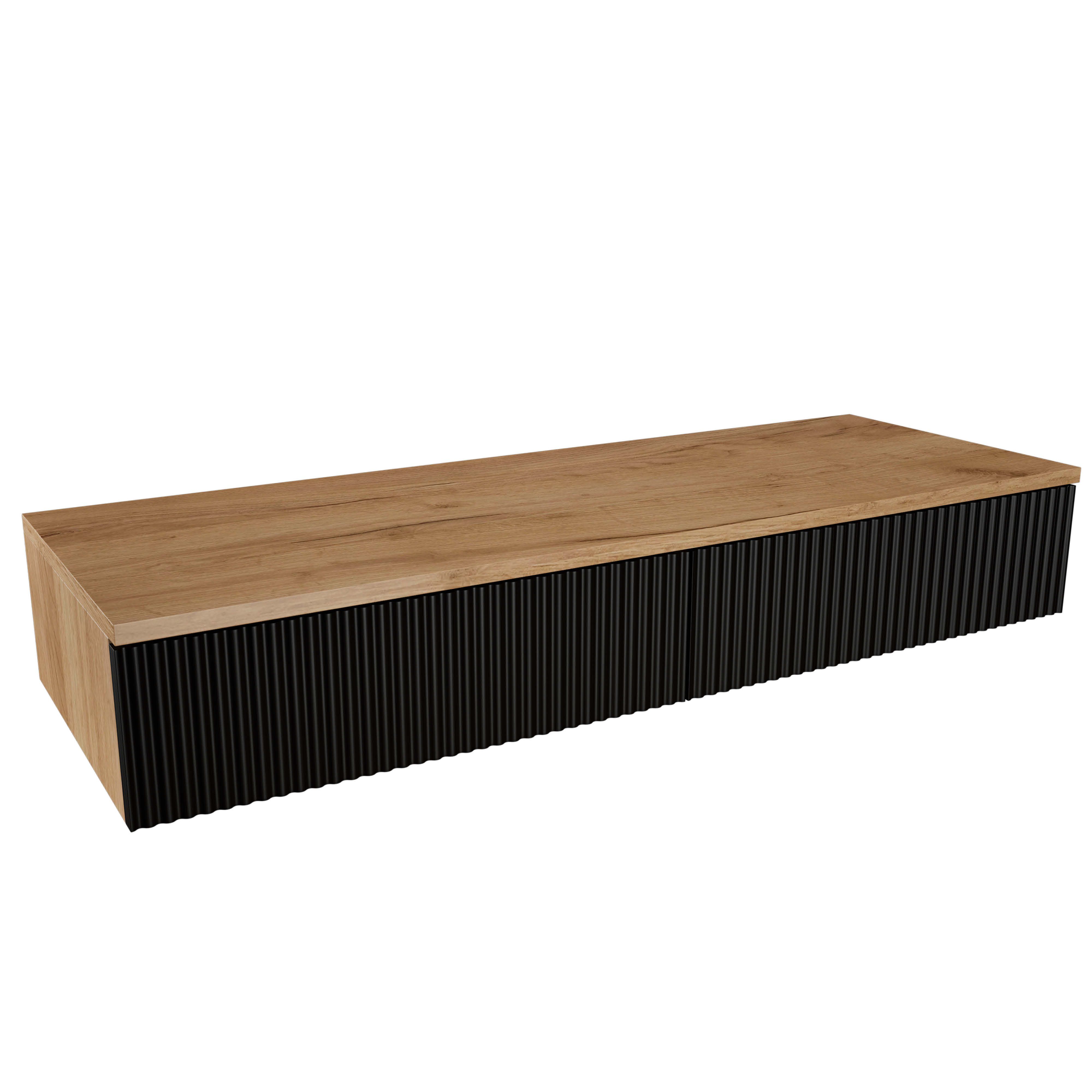Planetmöbel Konsolentisch AMYRA Flurtisch mit Schublade (Wandmontage, 100 x 16 x 35 cm, 1-St., Gold Eiche - Schwarz), Wand-Konsole für Garderobe, Flur und Schminktisch