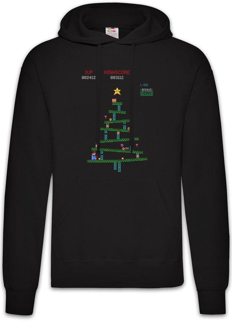 Hoodie Kong Christmas Tree Herren Hoodie King X-Mas Bad Weihnachtsmann Merry