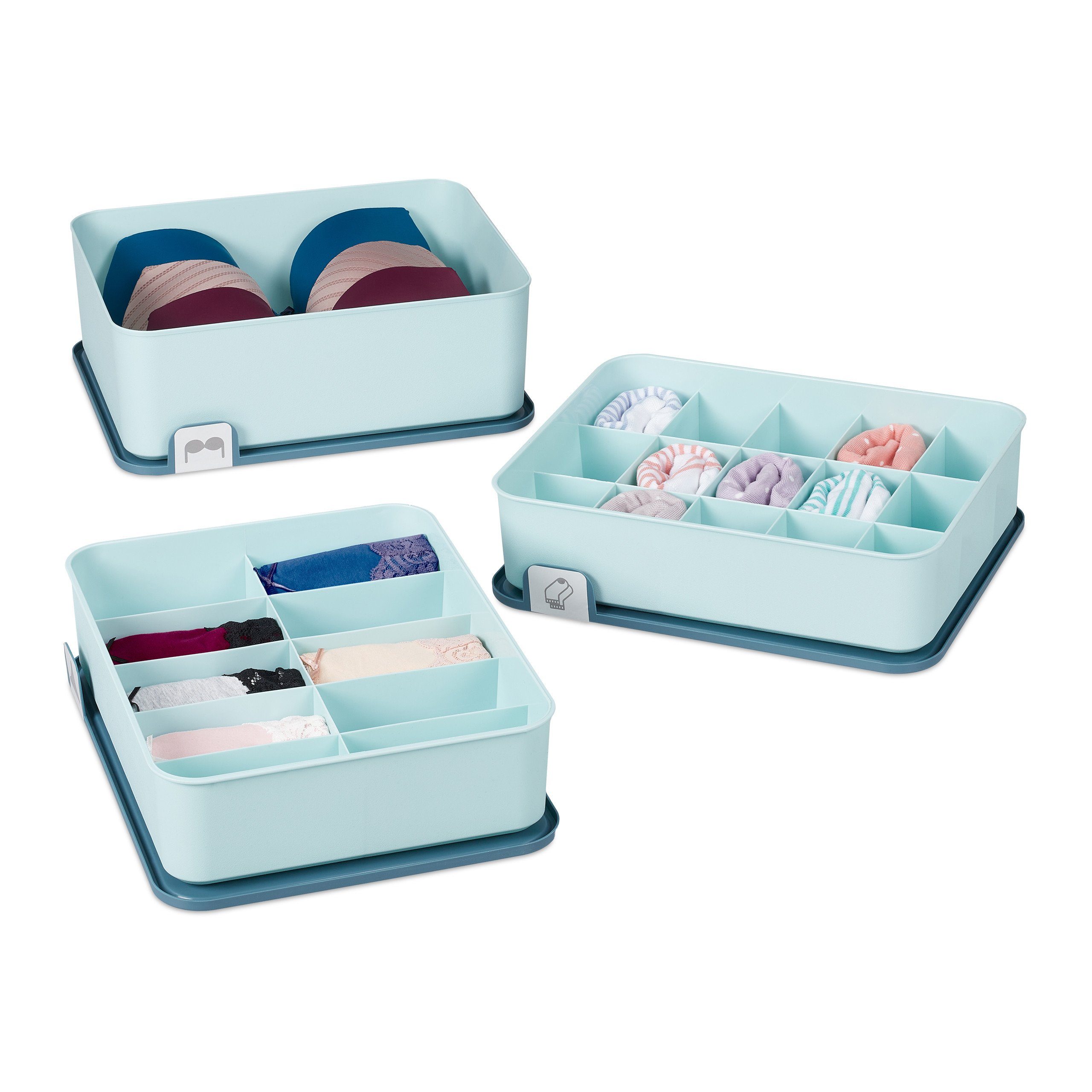 Schubladen Schubladenbox relaxdays Wäsche Ordnungssystem für