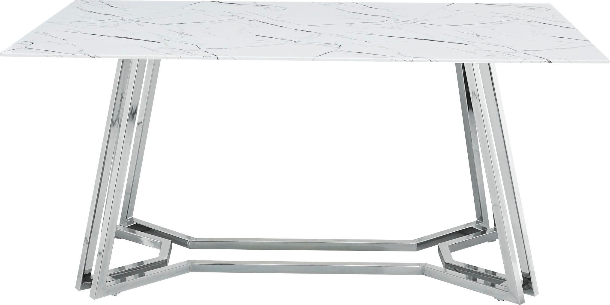 SalesFever Esstisch Design Tisch für gemütliche Abende, Eleganz trifft Design in Marmoroptik