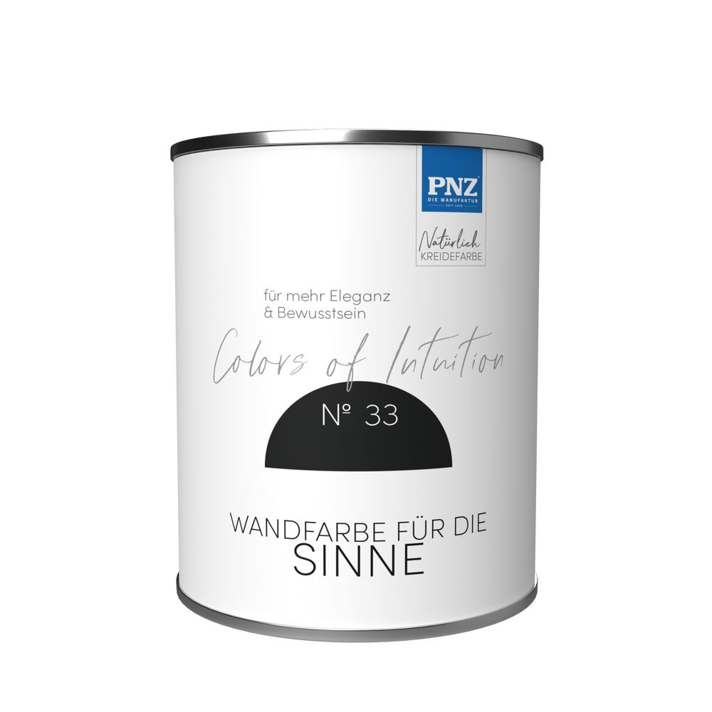 PNZ - Die Manufaktur Wandfarbe COLORS OF INTUITION, reine Silikatfarbe, hochdecken, große Farbtiefe