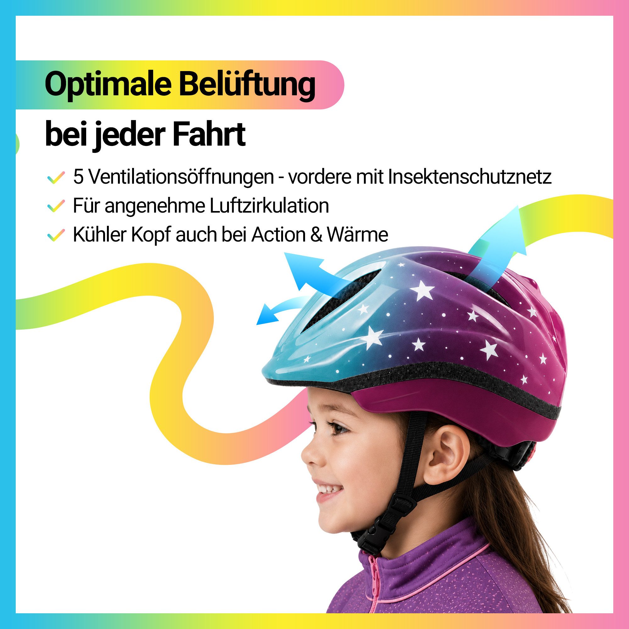 KED Fahrradhelm Meggy II Trend Kinderhelm, LED Rücklicht, MaxShell Technologie Und Präzise Größenverstellung – Bild 4 von 5