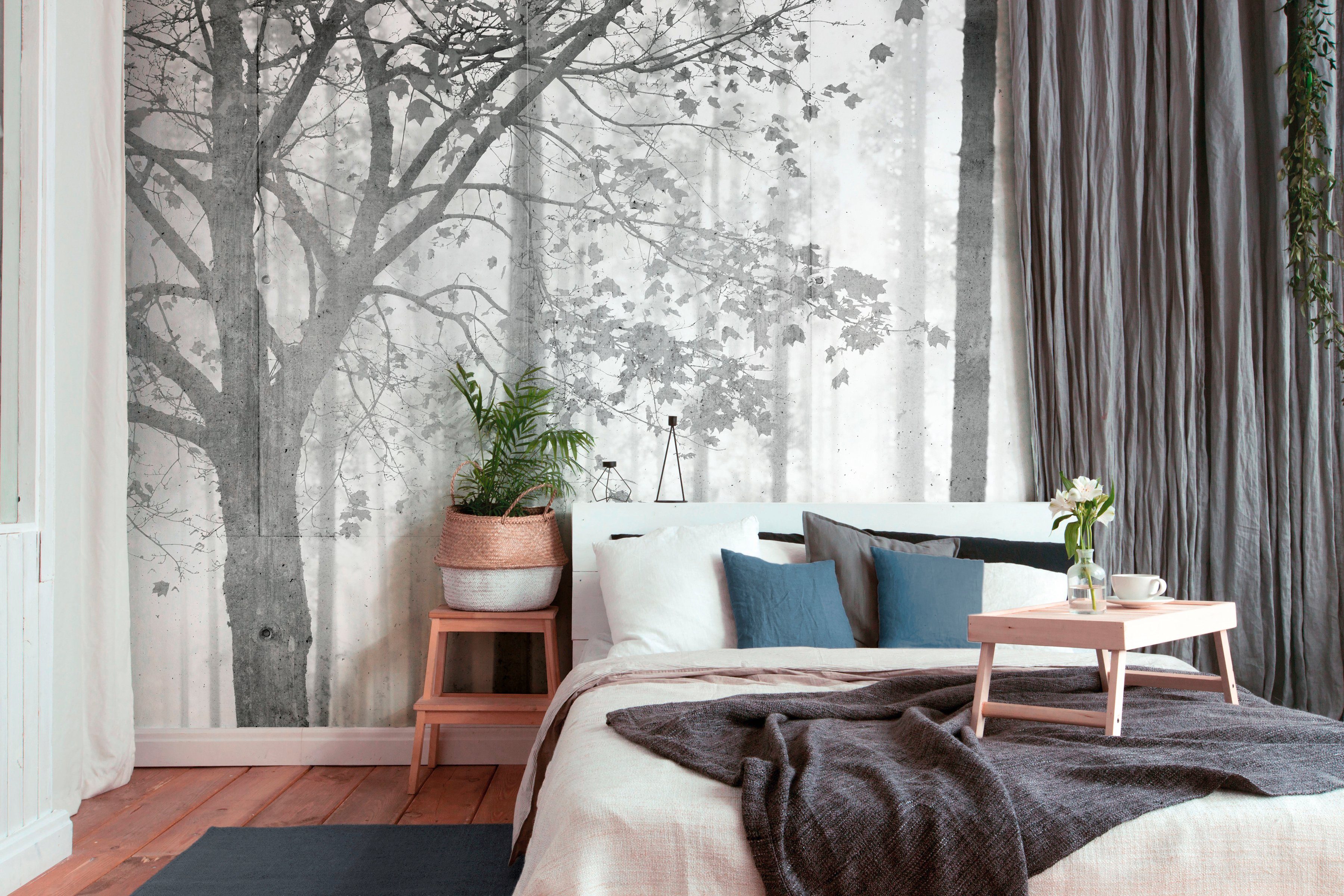 Architects Paper Fototapete Atelier 47 Edge 2, glatt, Wald, (4 St), Wald Fototapete Edge 4,00 m x 2,70 m 200 g Vlies Premium Tapete Natur