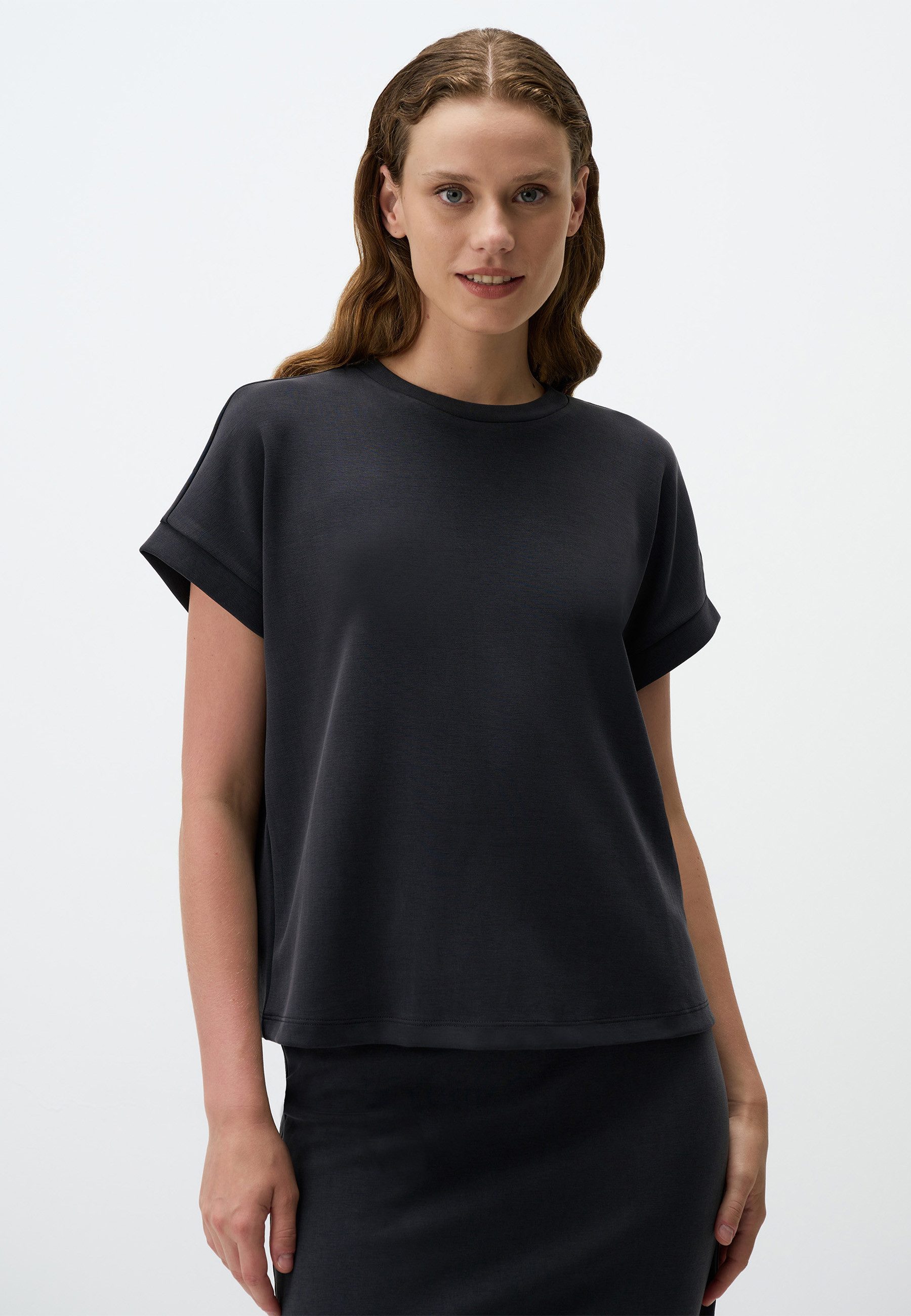 T-Shirt Kurzärmlig Rundhalsausschnitt Leger T-Shirt