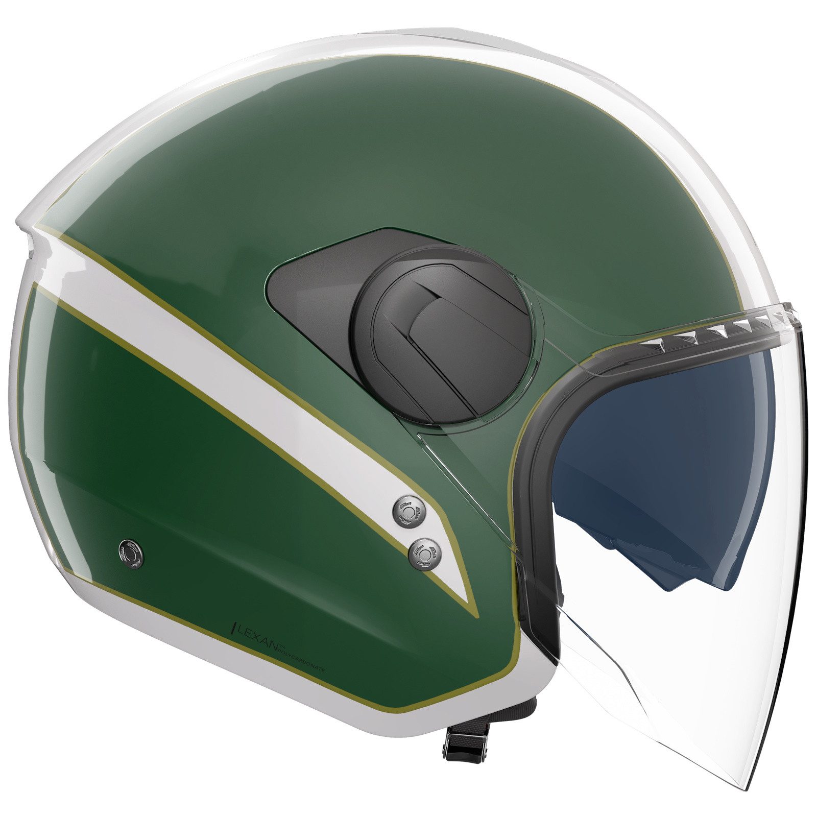 NOLAN Motorradhelm Nolan N20-2 Visor Tricolore 346 Jethelm Weiss / Grün / Rot S (1er Set)